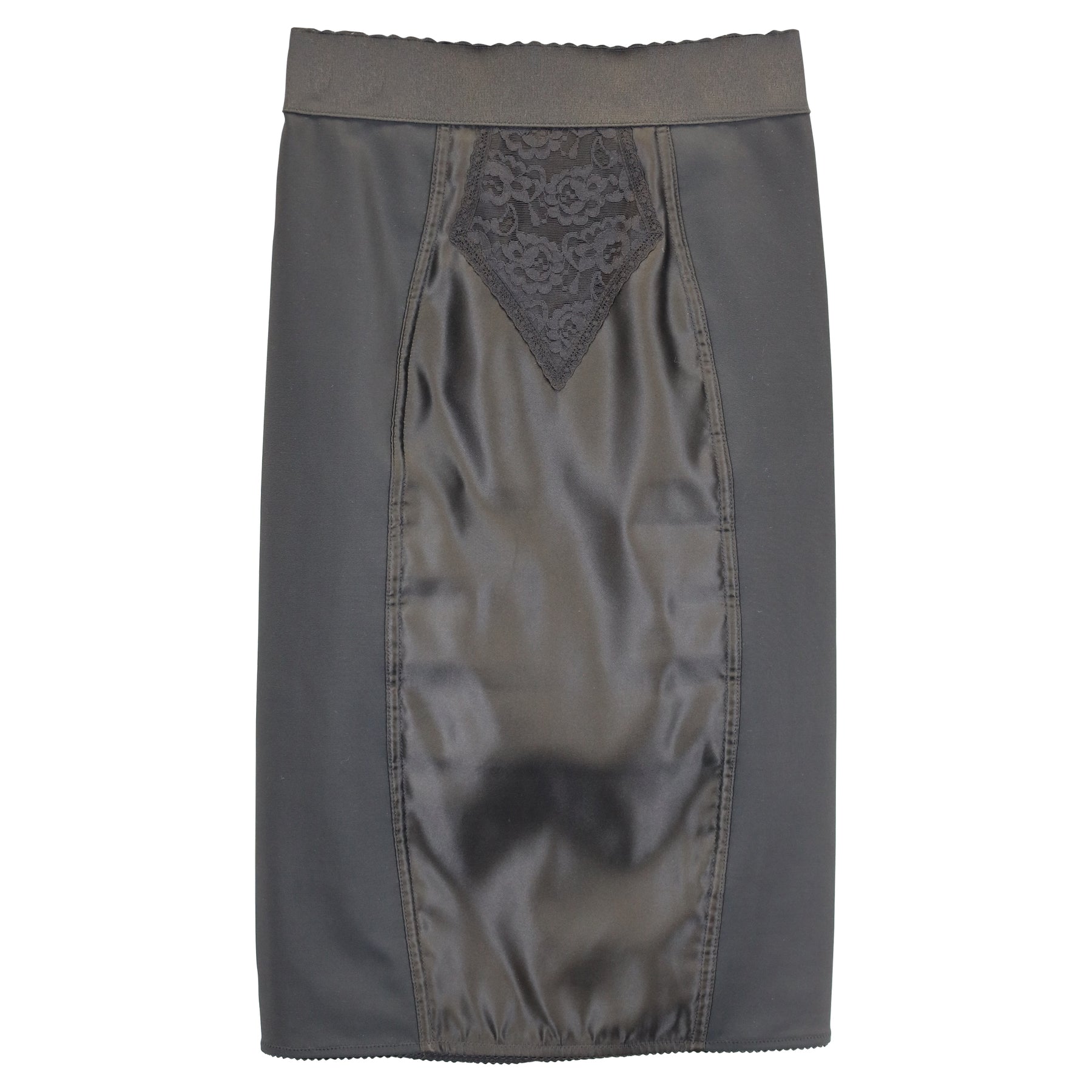 Dolce & Gabbana Midi Pencil Skirt in Black Satin 7744835027004