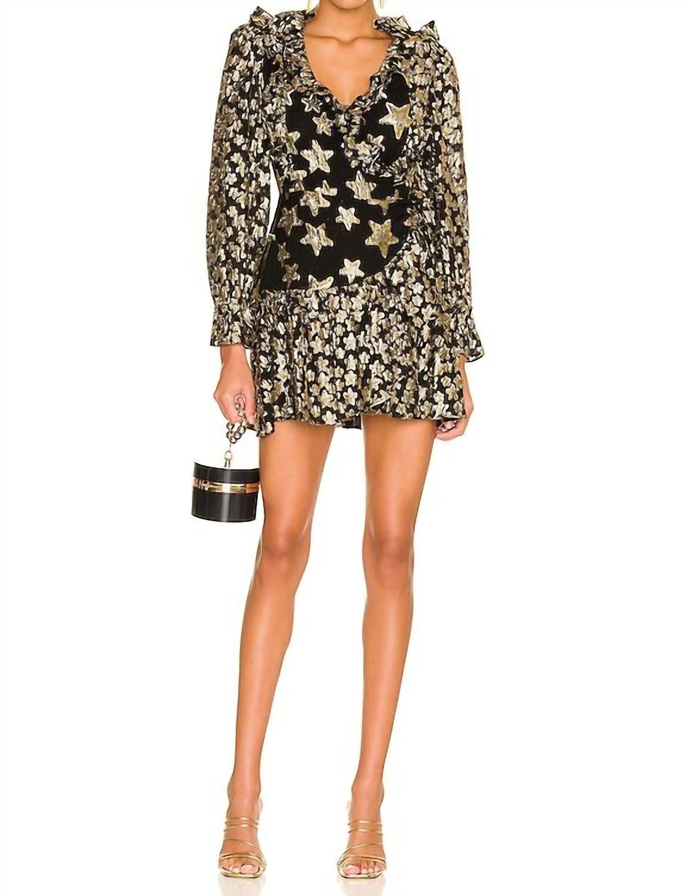 Findlay Wrap Dress In Black 7744988250172