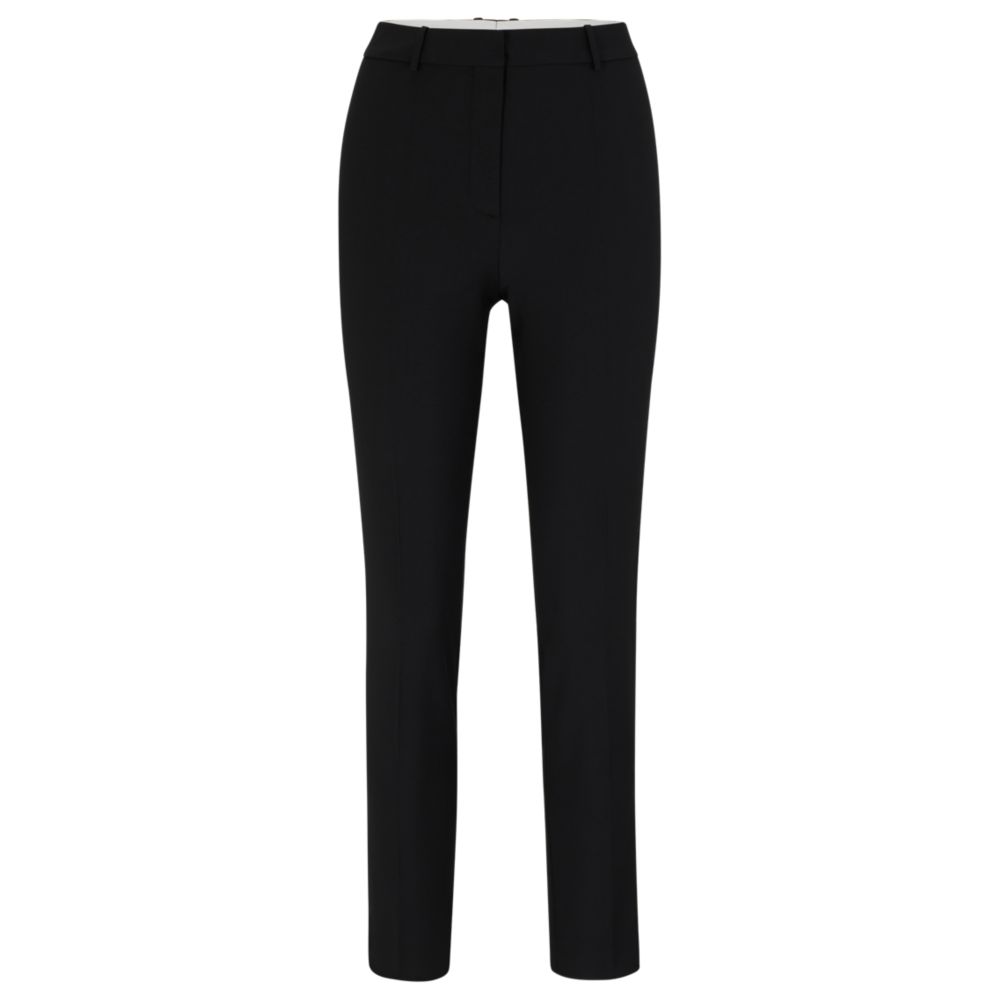 Regular-fit cropped trousers in wool