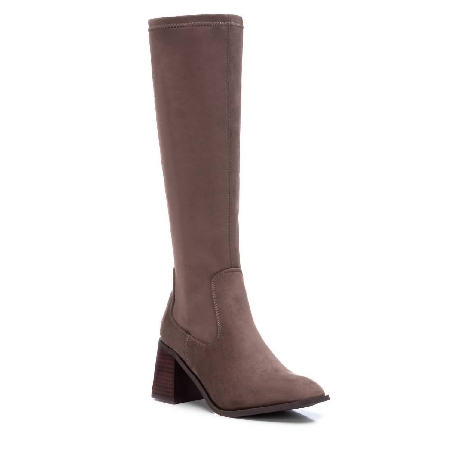 Women's Suede Dress Boots In Light Brown