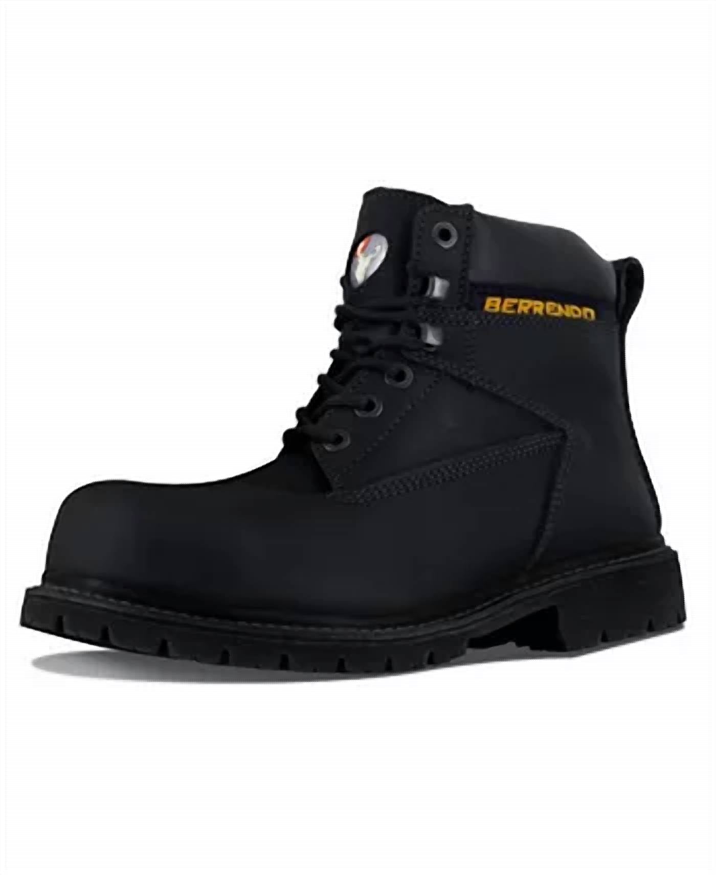 6” Steel Toe Work Boots In Black 7745063944252