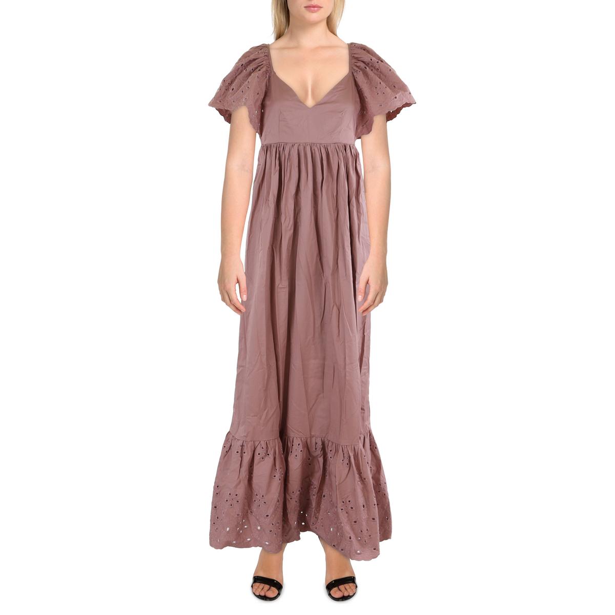 Eyelet Cotton Maxi Dress
