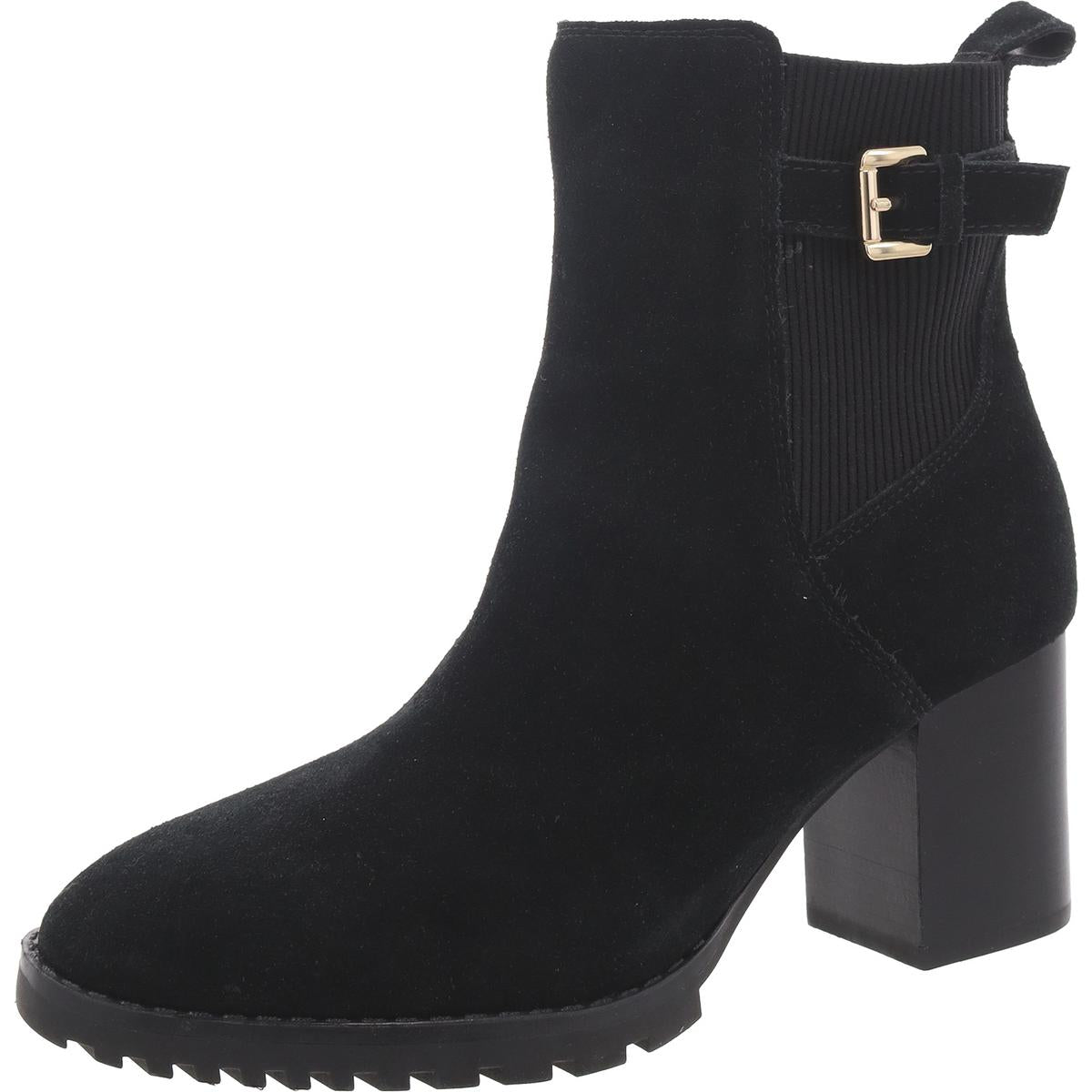 Turner Suede Block Heel Ankle Boots