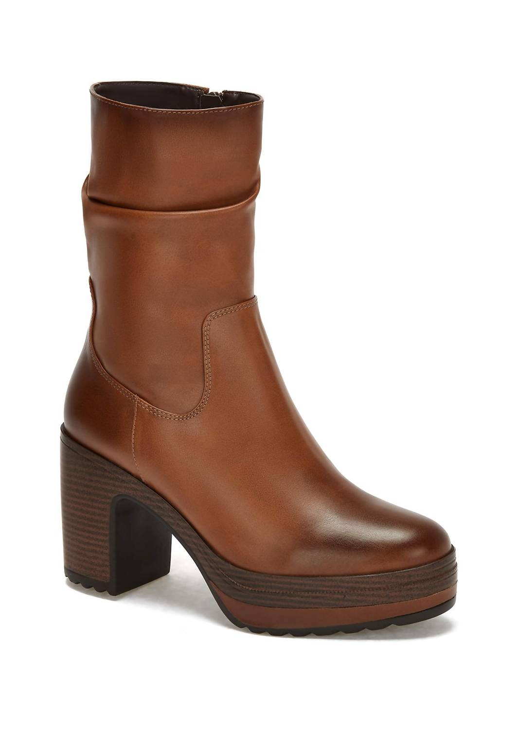 Women's Side Zipper Boots In Honey 7800785141820