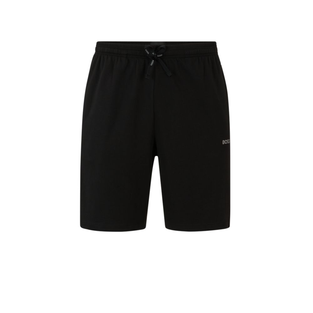 Stretch-cotton regular-fit shorts with logo detail 7581107454012
