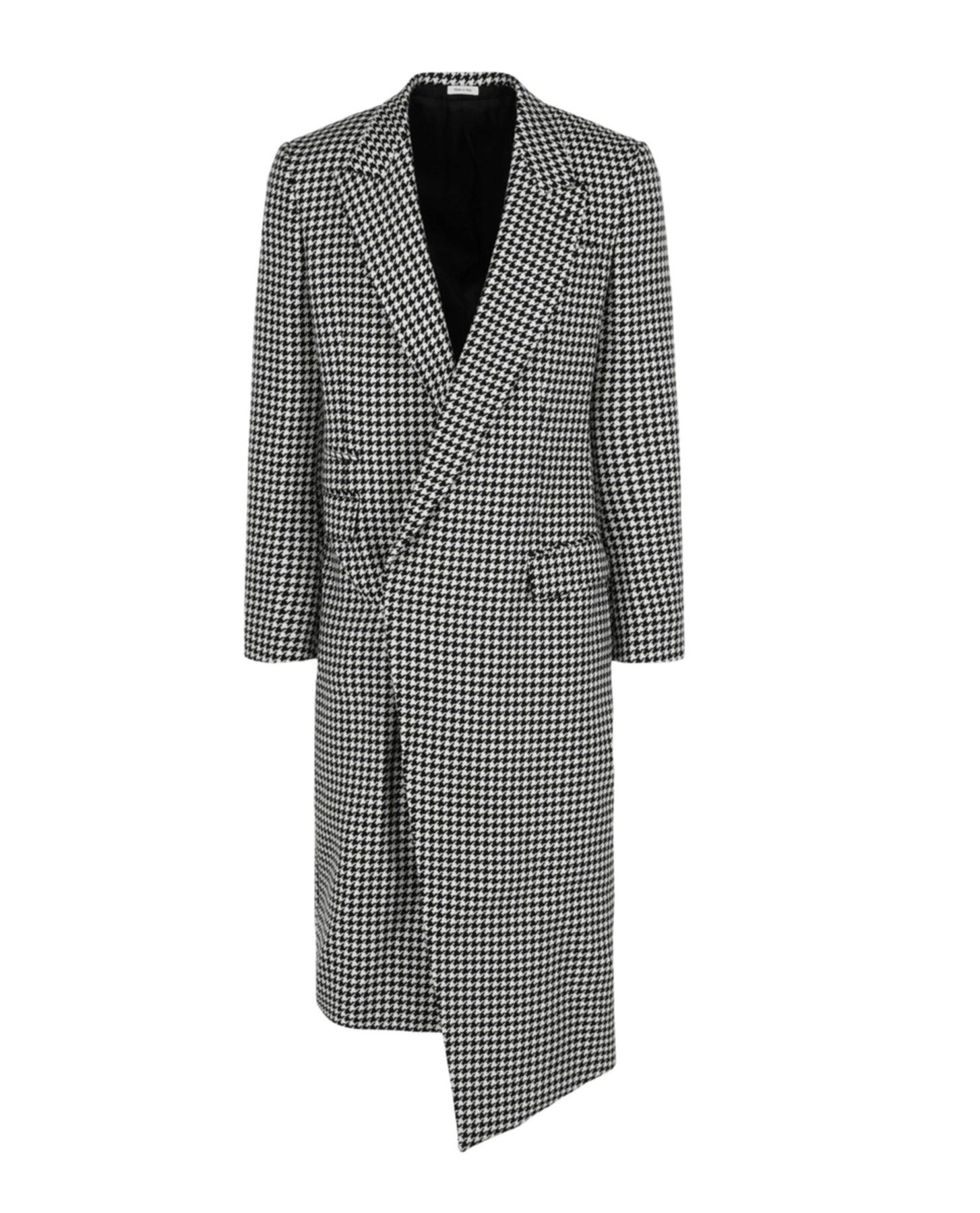 Asymmetrical Houndstooth Coat 7826357551164