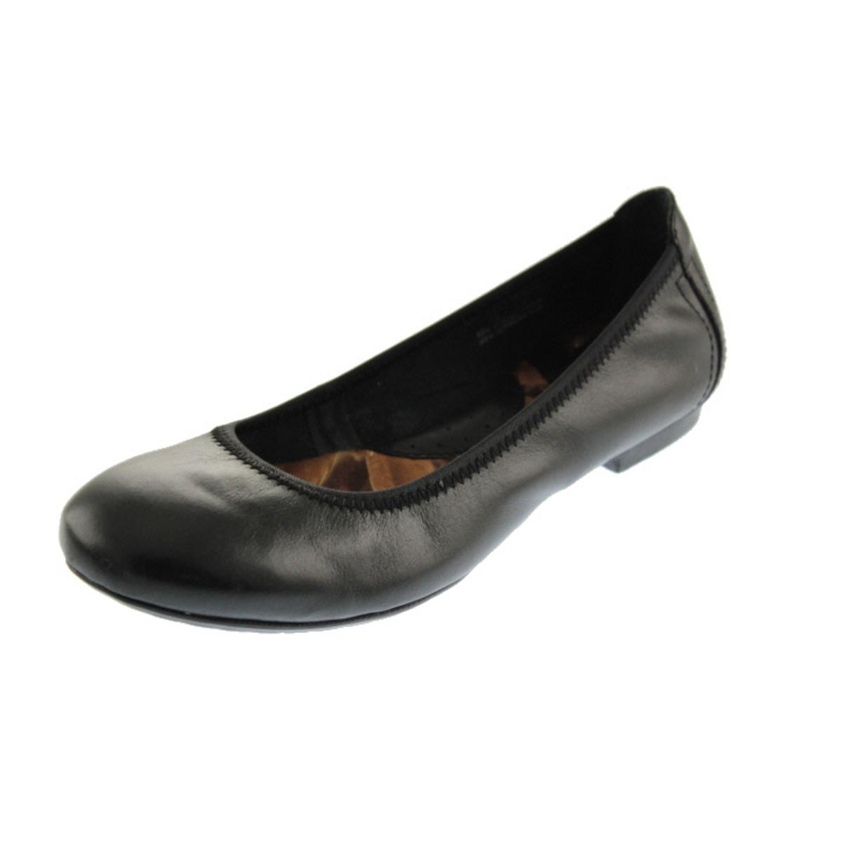 Julianne Leather Round Toe Ballet Flats