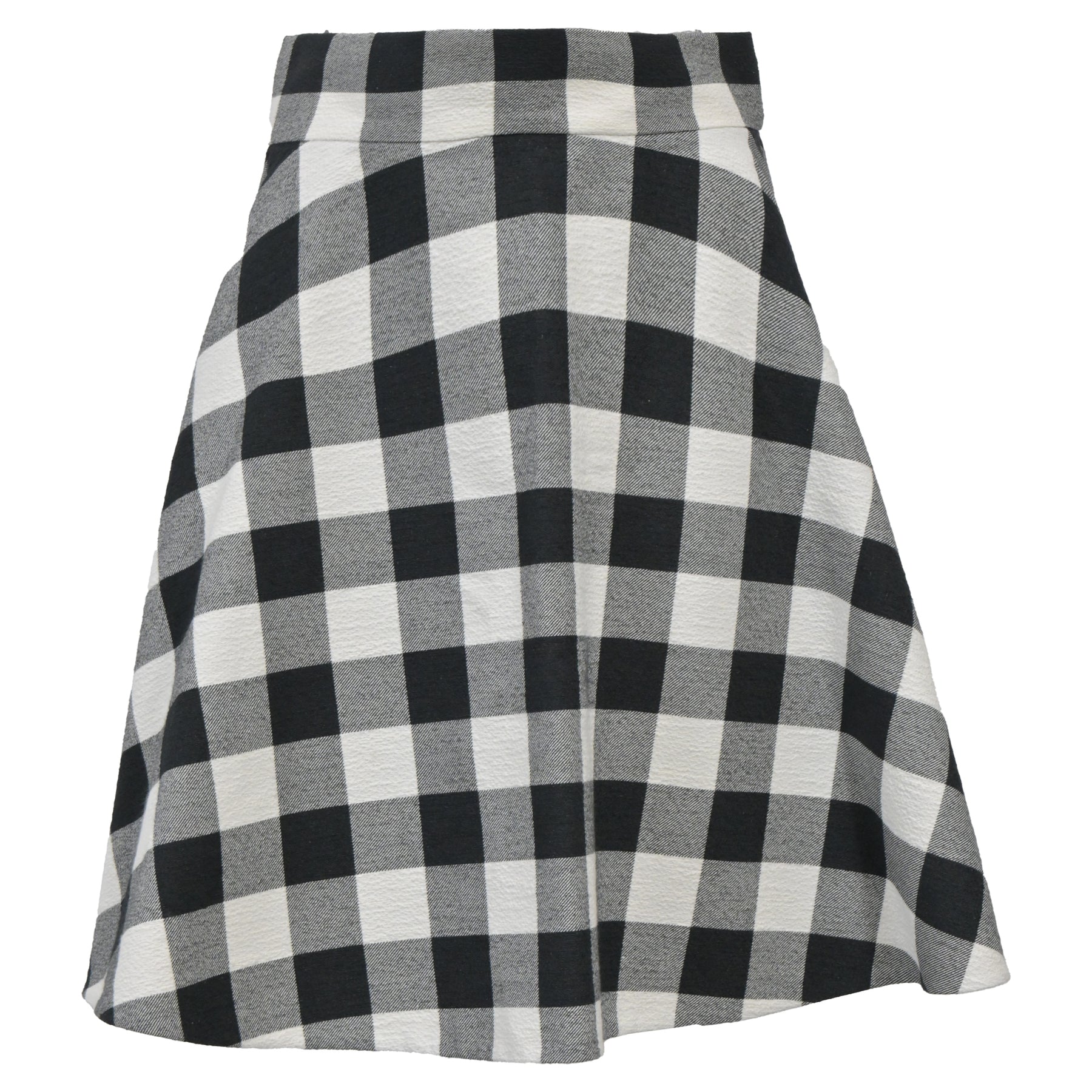 Dolce & Gabbana Mini Checkered Print A-Line Skirt in Multicolor Wool 7802215039036
