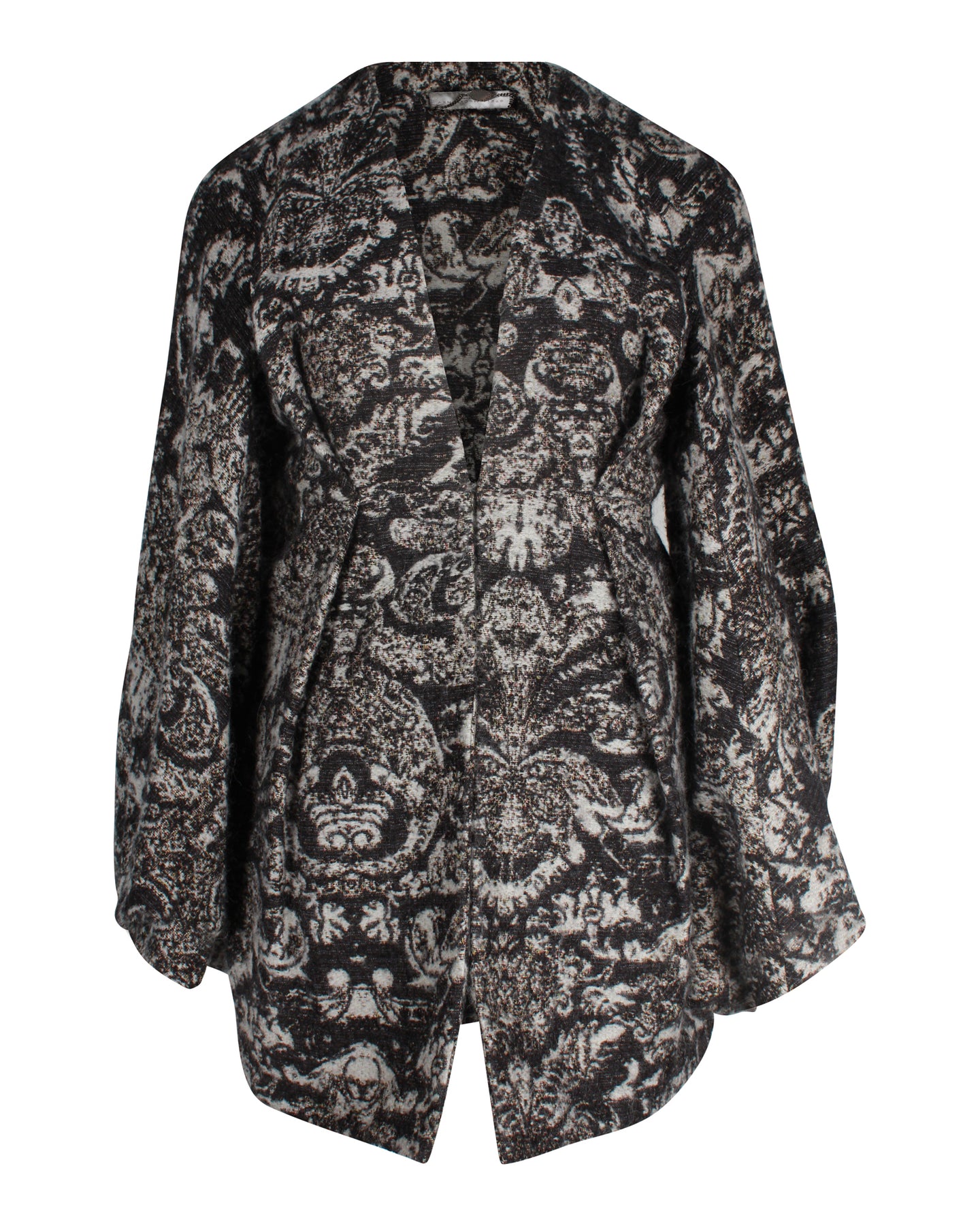 Stella McCartney Kimono Sleeves Coat in Grey Cotton Wool 7826340413500