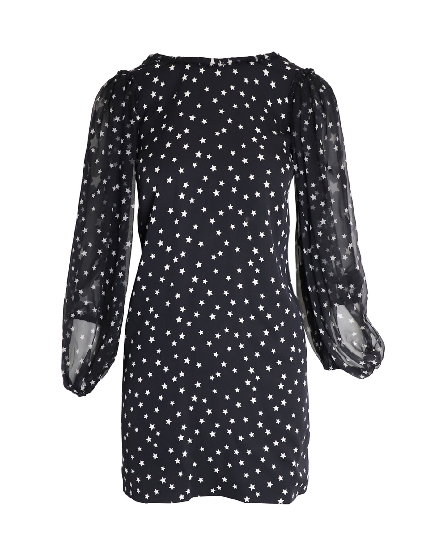 Dolce & Gabbana Star-Print Mini Dress in Black Silk 7802219987004