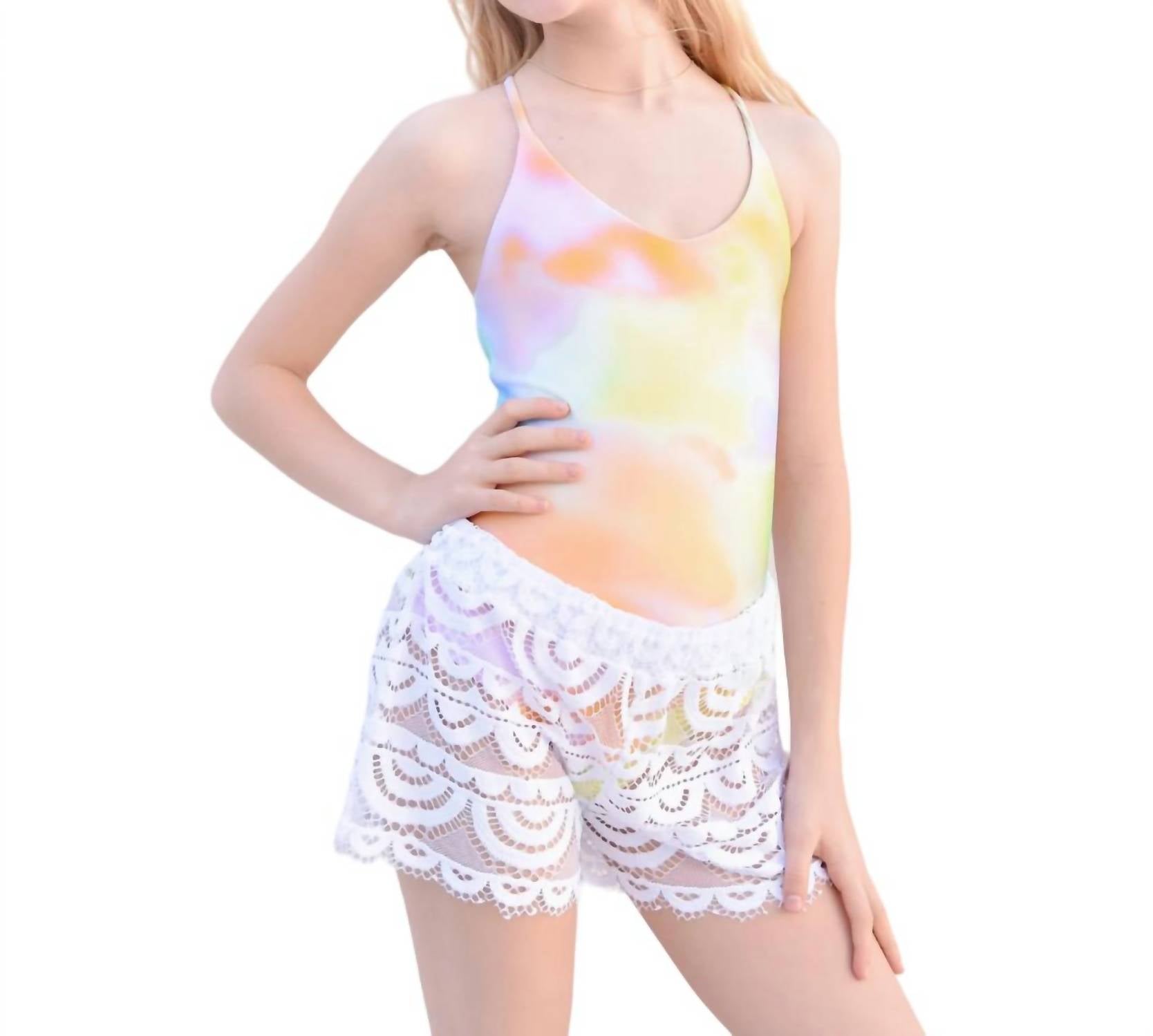 Kelly Lace Shorts In Water Lily 7742624104508