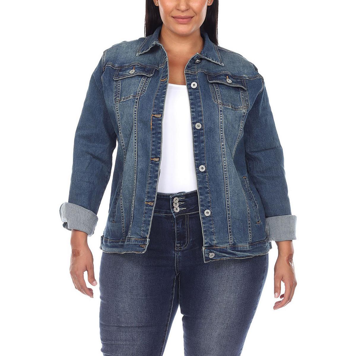 Plus Denim Short Denim Jacket