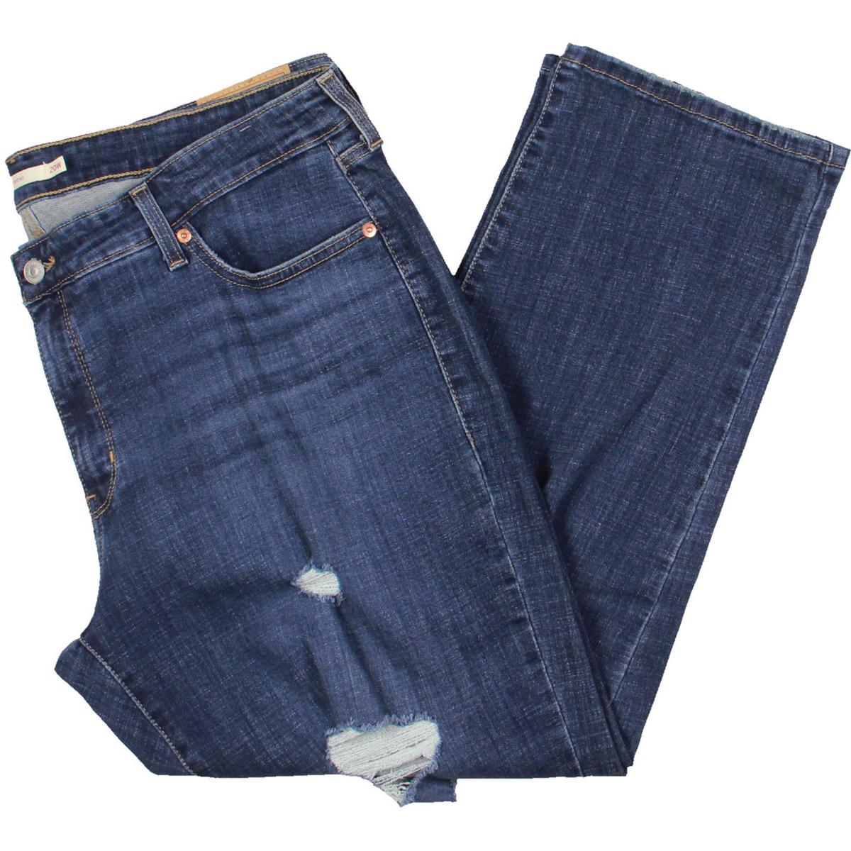 Plus Mid Rise Tapered Leg Boyfriend Jeans