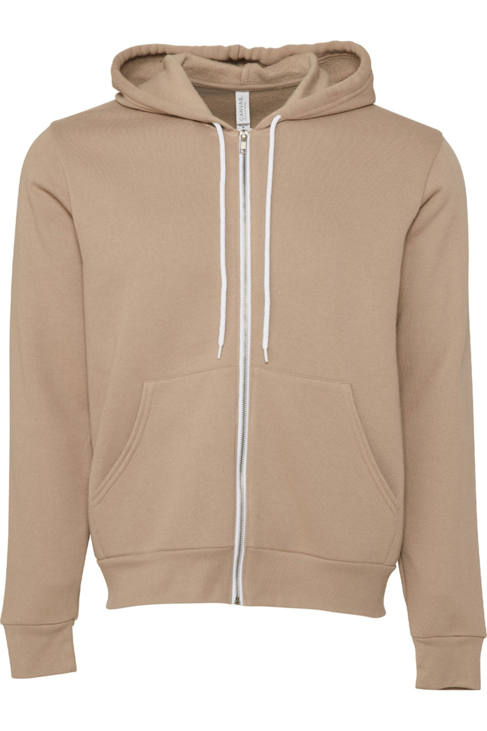 Canvas Unisex Zip-up Polycotton Fleece Hooded Sweatshirt / Hoodie