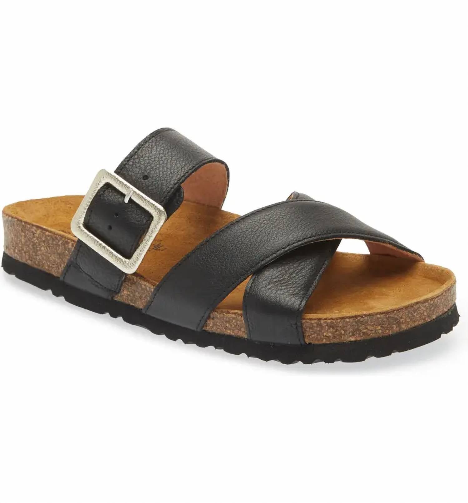 Women's Chicago Sandals In Soft Black Leather