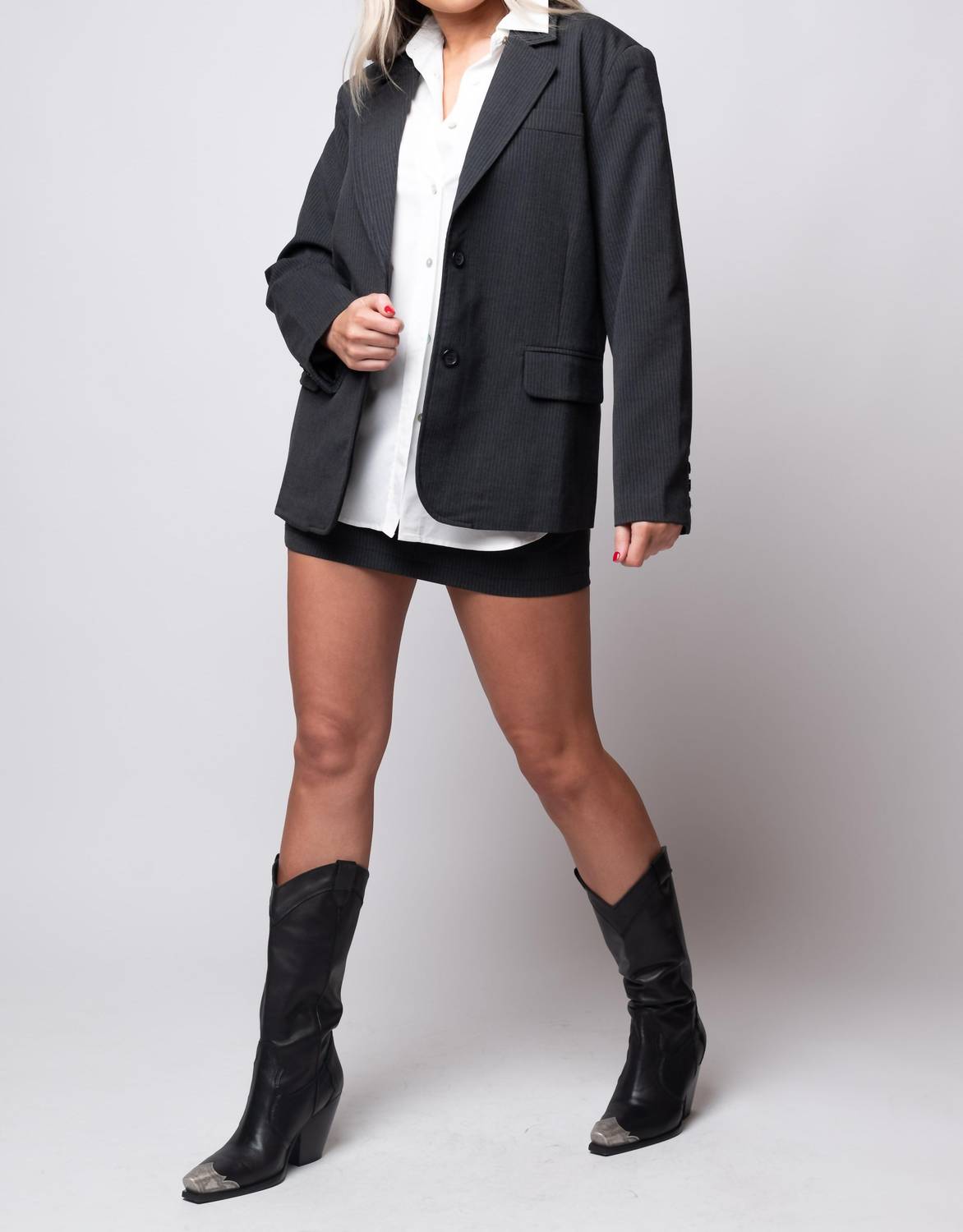 Women's Laken Blazer In Charcoal 7263392038972