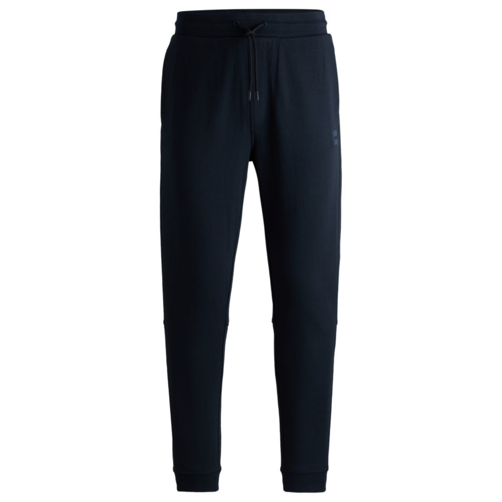 Cotton-terry tracksuit bottoms with logo patch 7581190586428