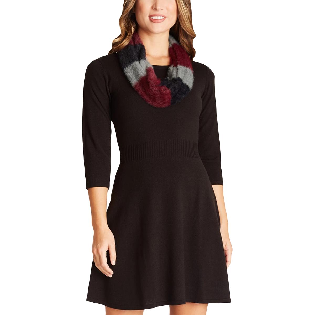 Juniors Sweater Stretch Fit & Flare Dress