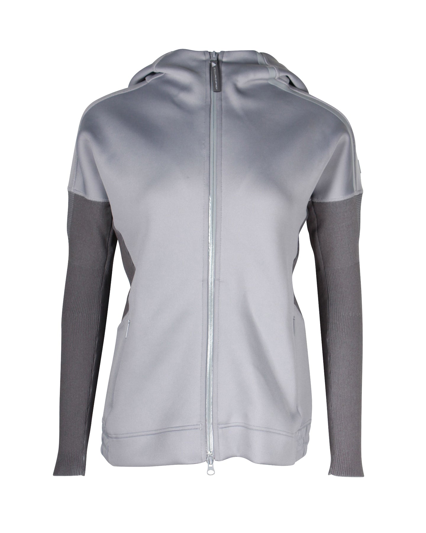 Stella McCartney x Adidas X.N.E. Hoodie in Grey Nylon 7826342314044
