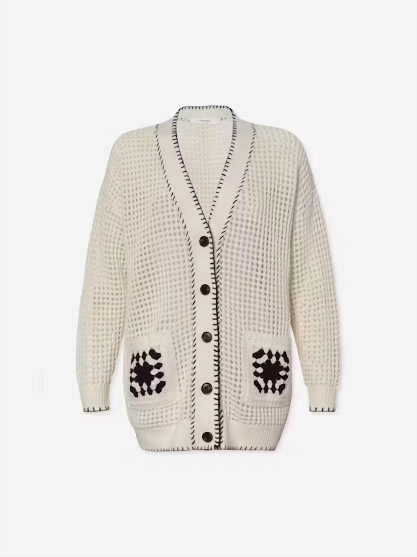 Crochet Pocket Cardi In Namu