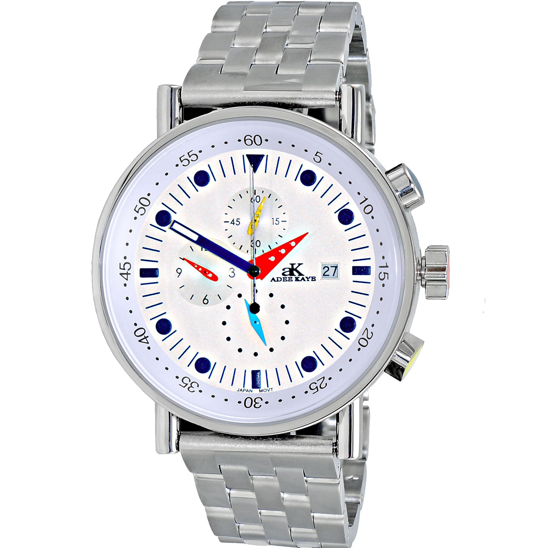 Adee Kaye Men's Mando-Mb White Dial Watch