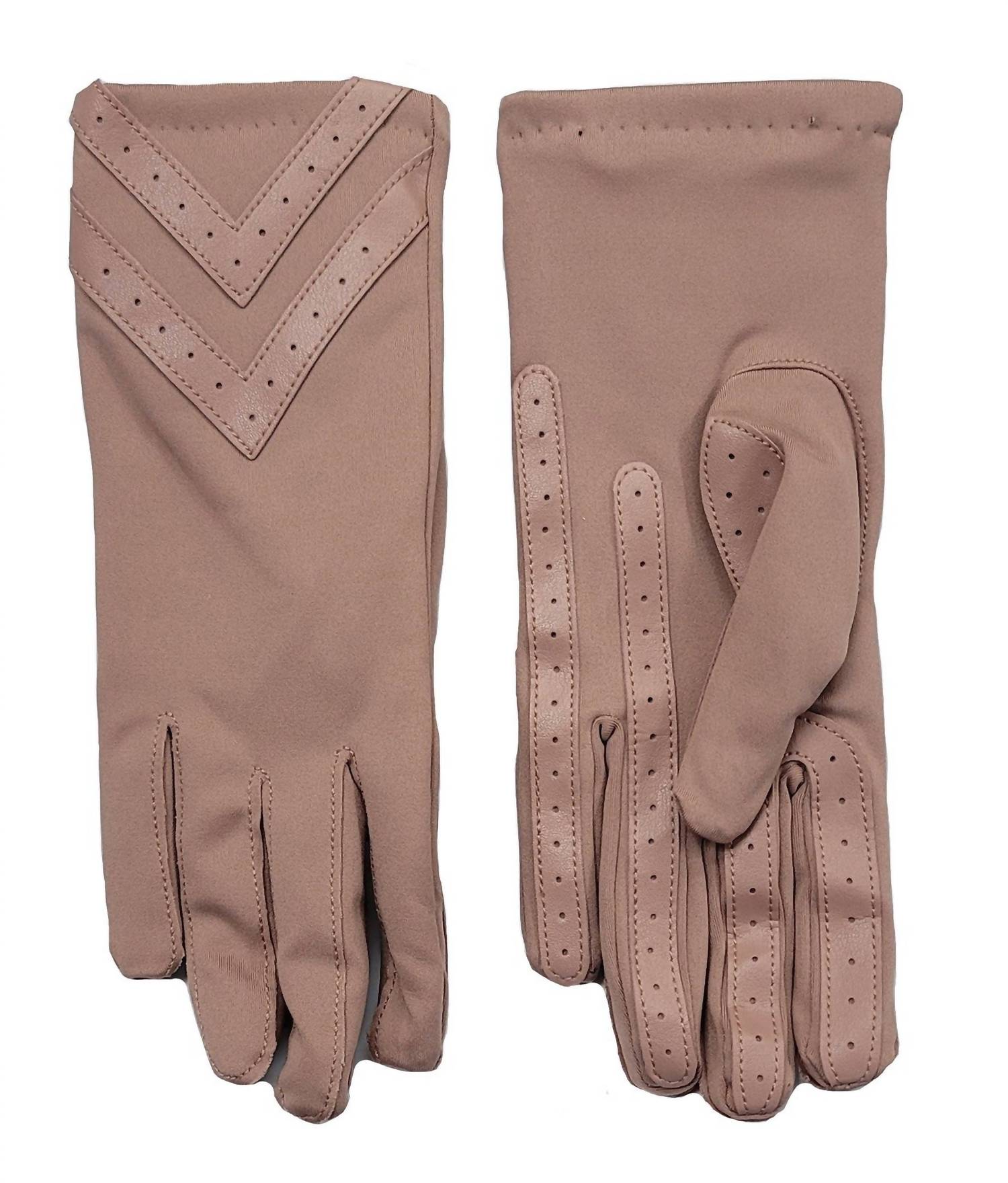 Women’S Chevron Spandex Gloves In New Blush 7264619462716