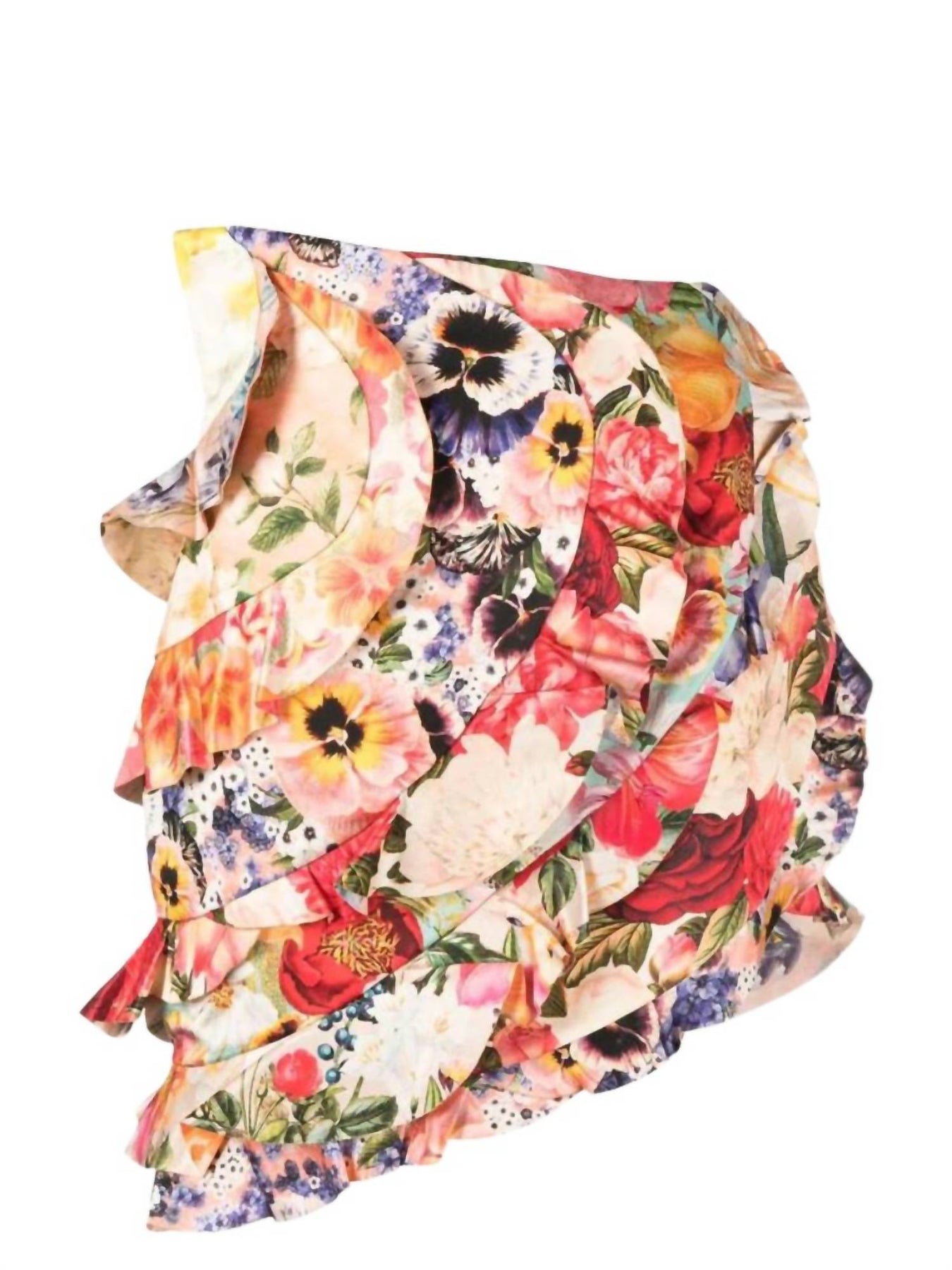 Women's Wonderland Frill Mini Skirt In Multi 7268671586364