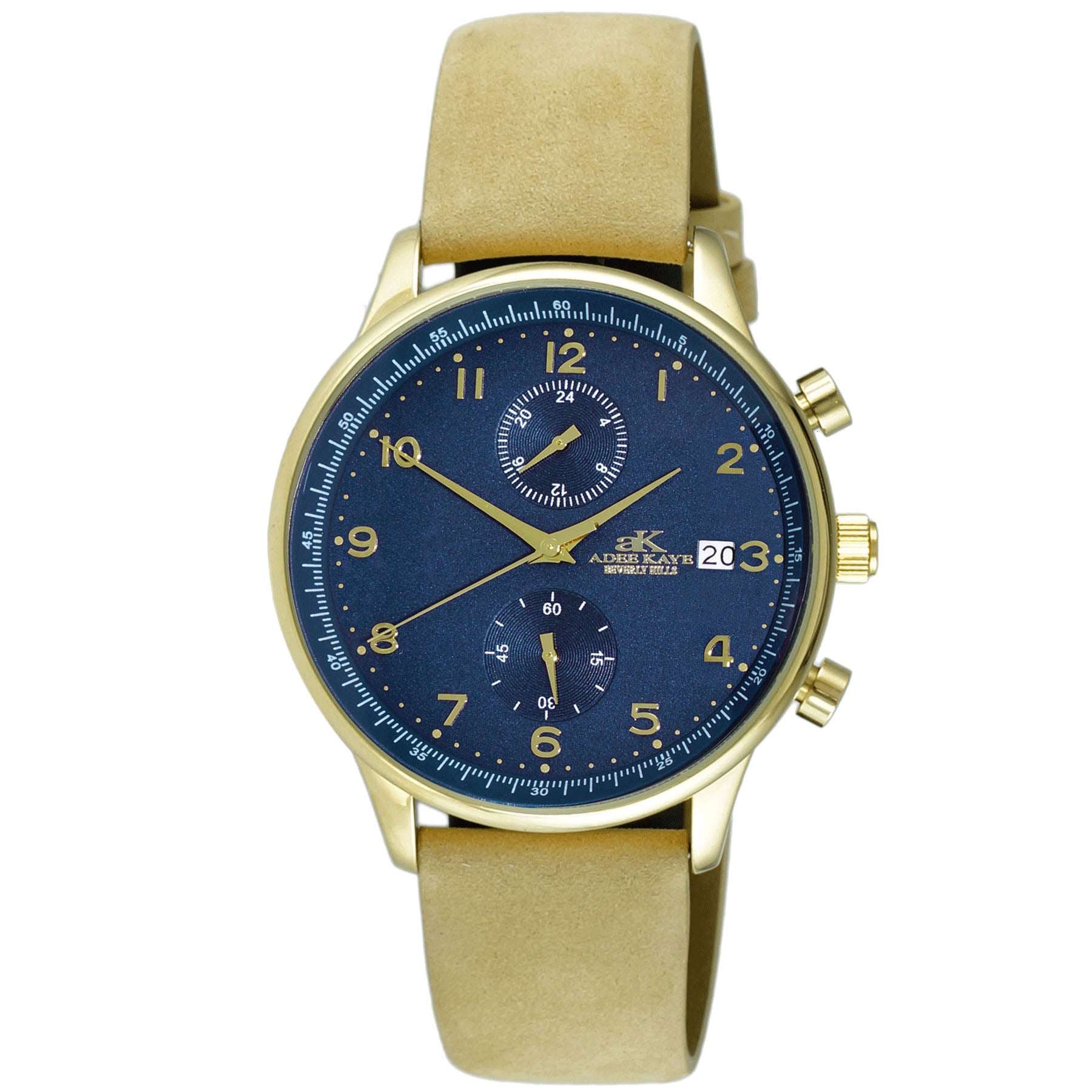 Adee Kaye Men's Maze Black Dial Watch