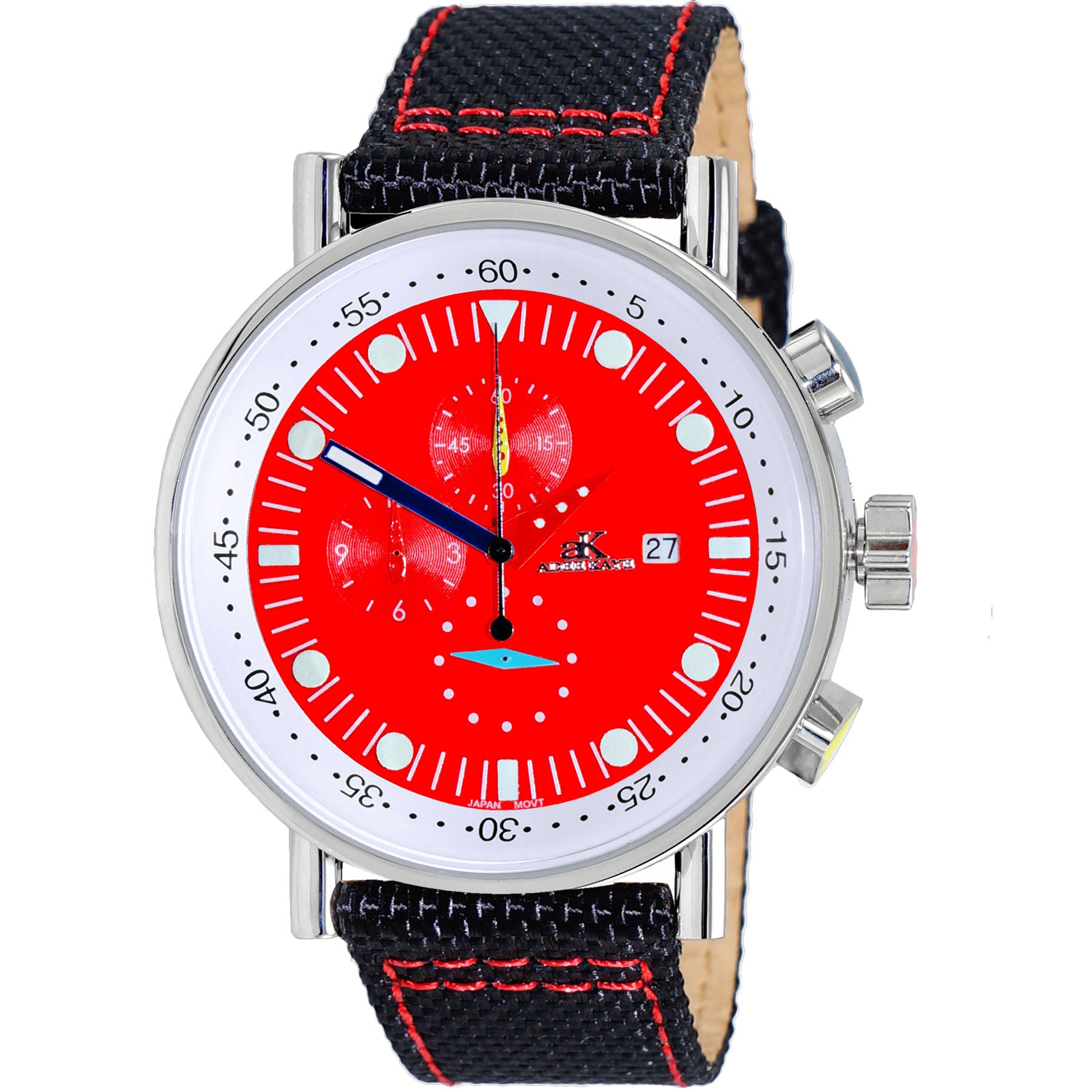 Adee Kaye Men's Cavalier Red Dial Watch