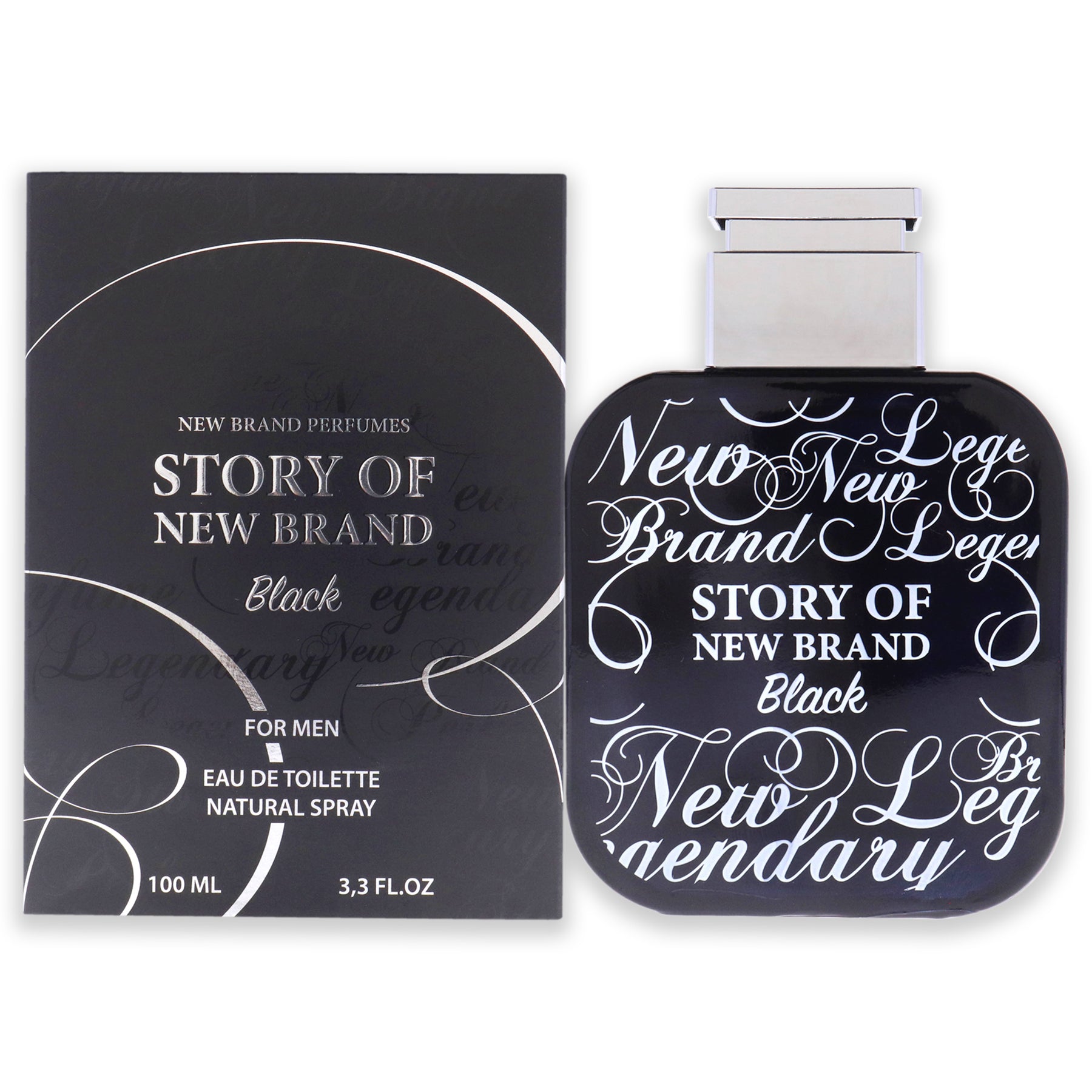 Story Of New Brand Black by New Brand for Men - 3.3 oz EDT Spray