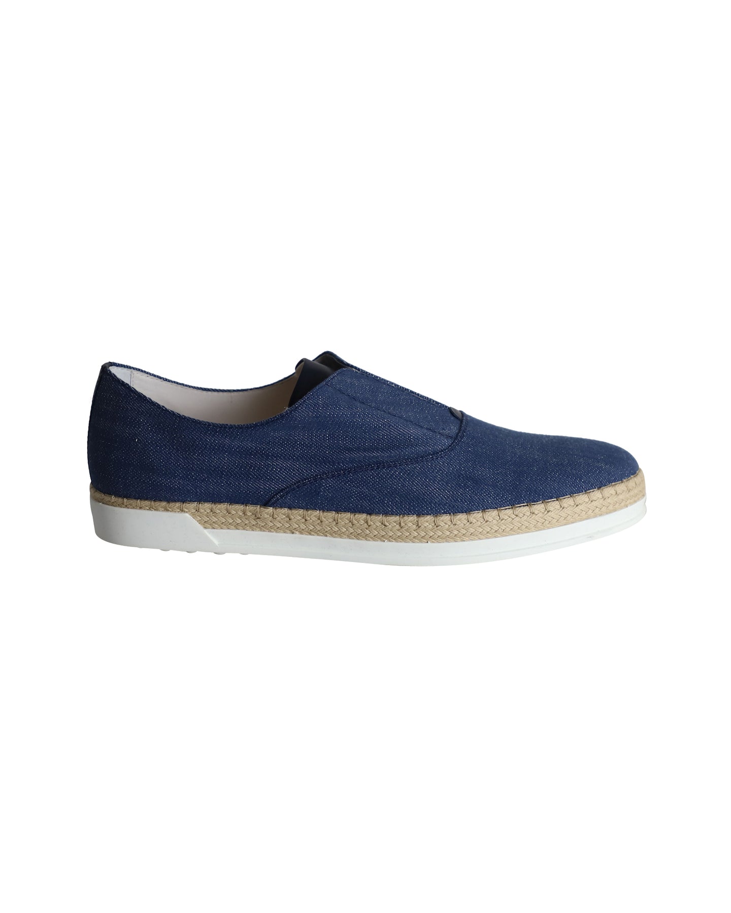 Tod's Espadrille Slip On Sneakers in Blue Denim 7802213957692