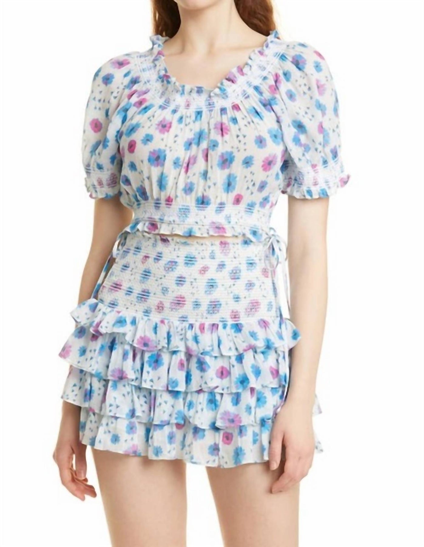 Rosalinda Crop Top In Deep Cotton Candy 7258418380860