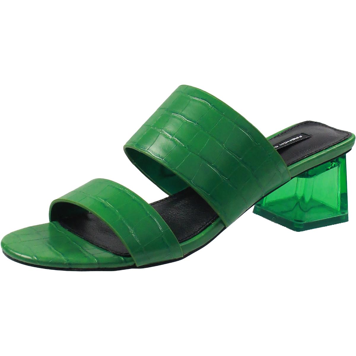 Animal Print Faux Leather Block Heels