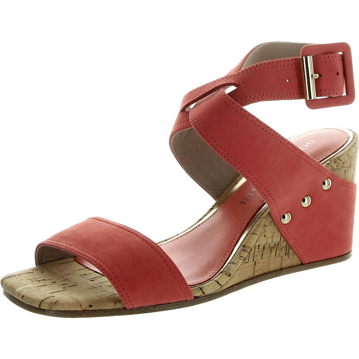 Adjustable Leather Wedge Sandals