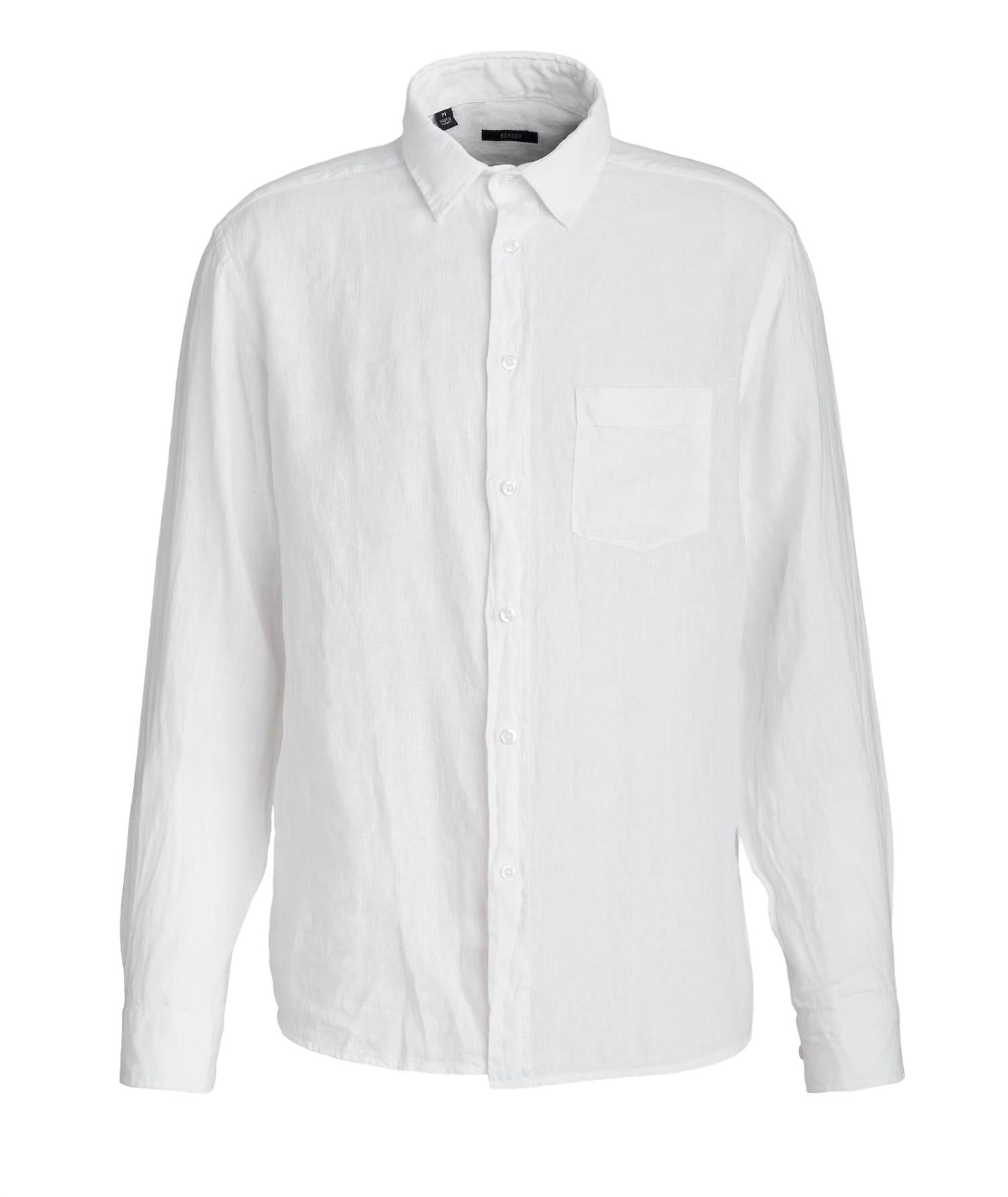 Miami Linen Shirt In White 7760335437884