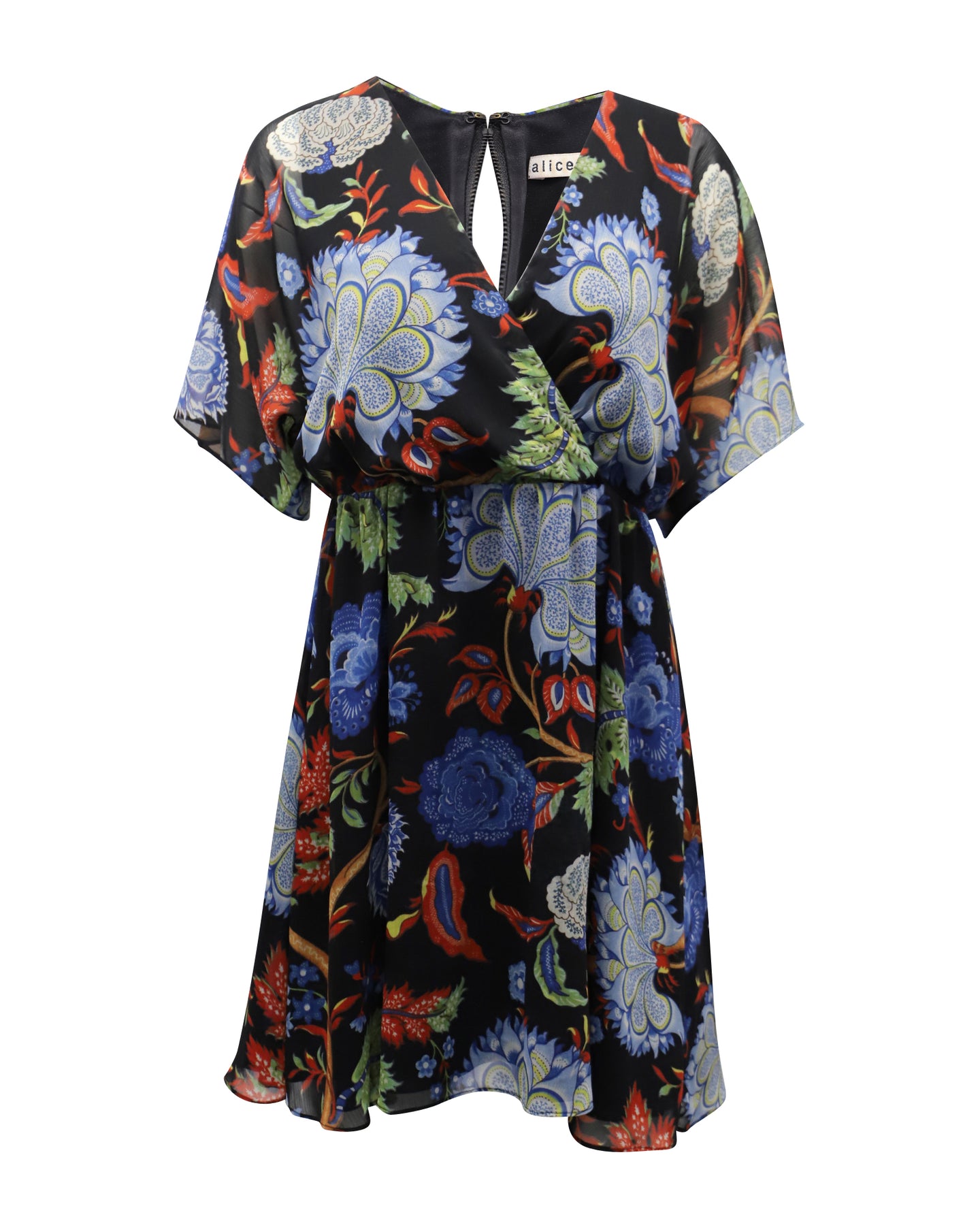 Alice + Olivia Cay Floral Dress in Multicolor Polyester 7771806040124