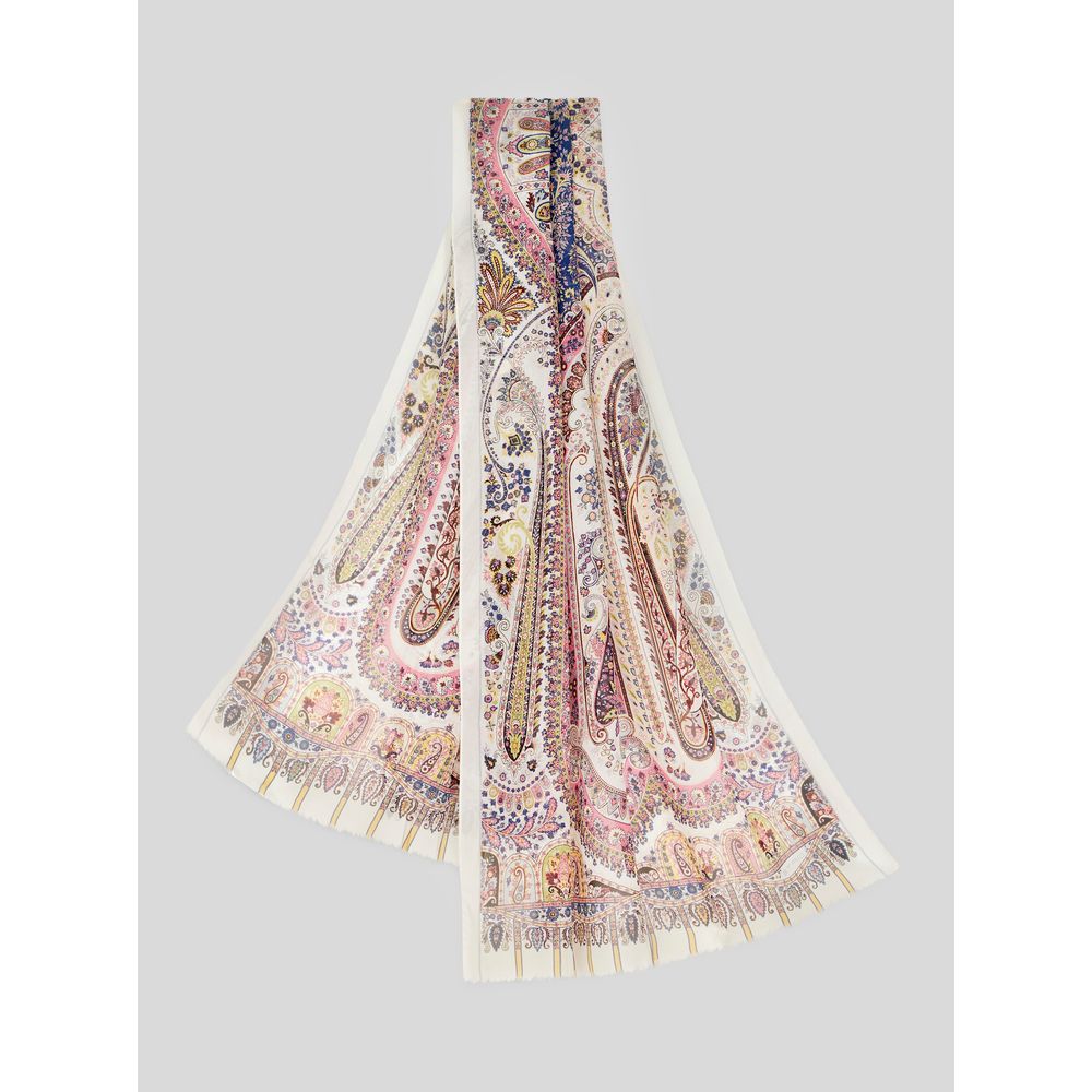 FRINGED PAISLEY SILK SCARF 7826207146044