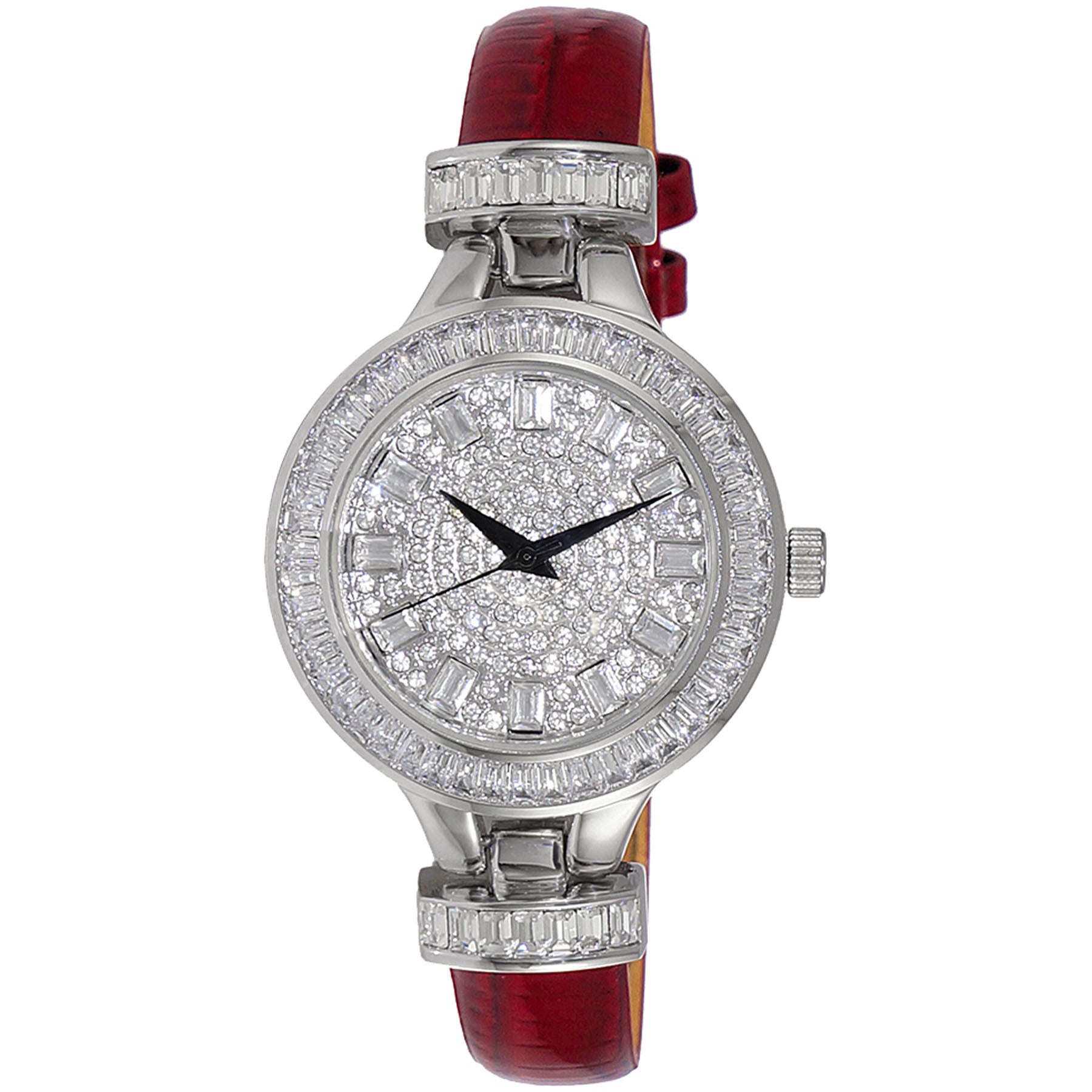 Adee Kaye Women's Gems Silver Dial Watch