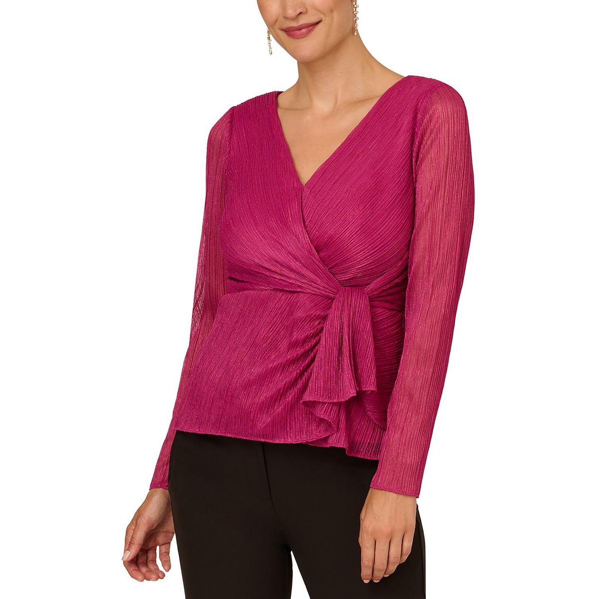 Zipper Metallic Peplum Top