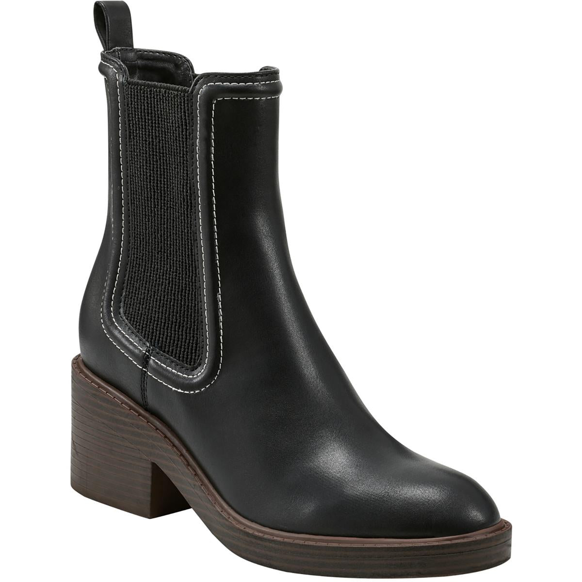 ENISY3 Faux Leather Pull on Ankle Boots