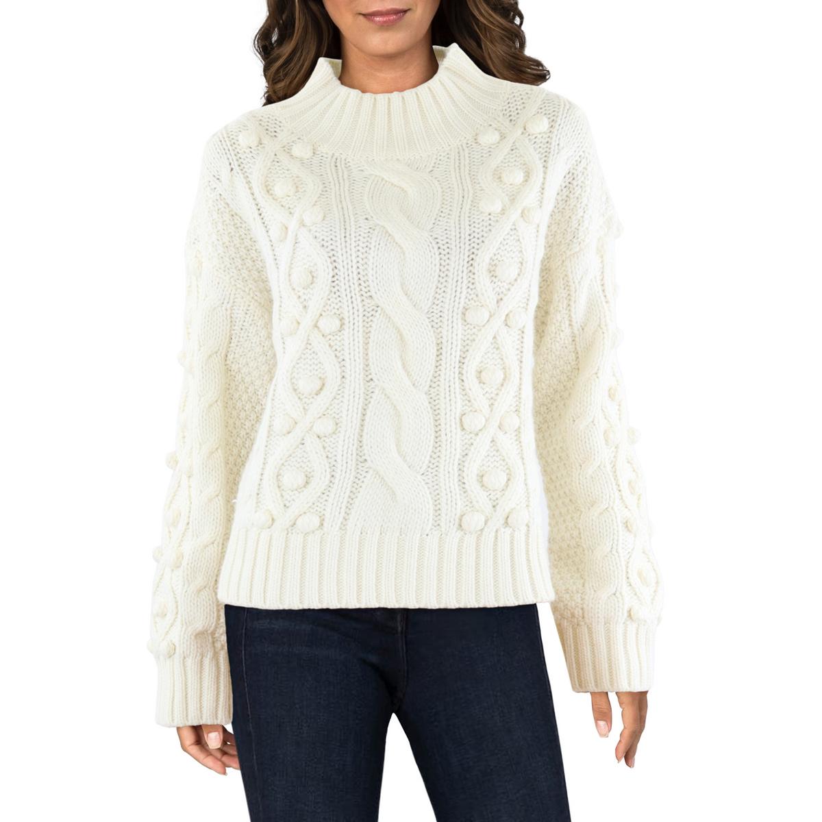 Cecile Ribbed Cable Knit Pullover Sweater