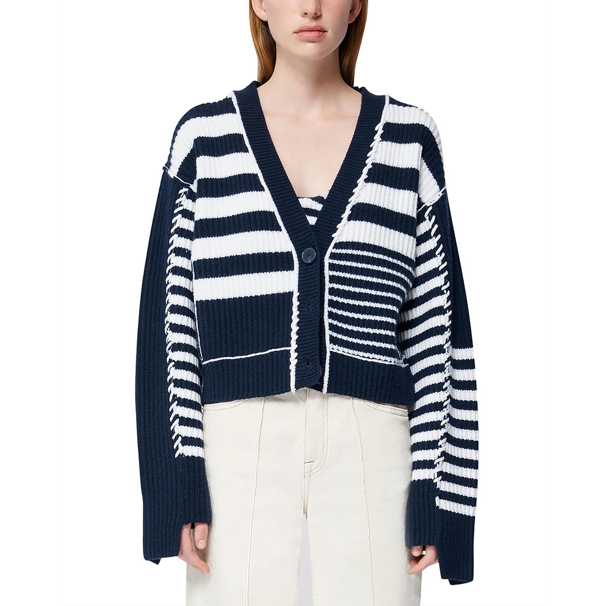 Jonathan Simkhai Adara Ribbed Wool Cardigan Sweater