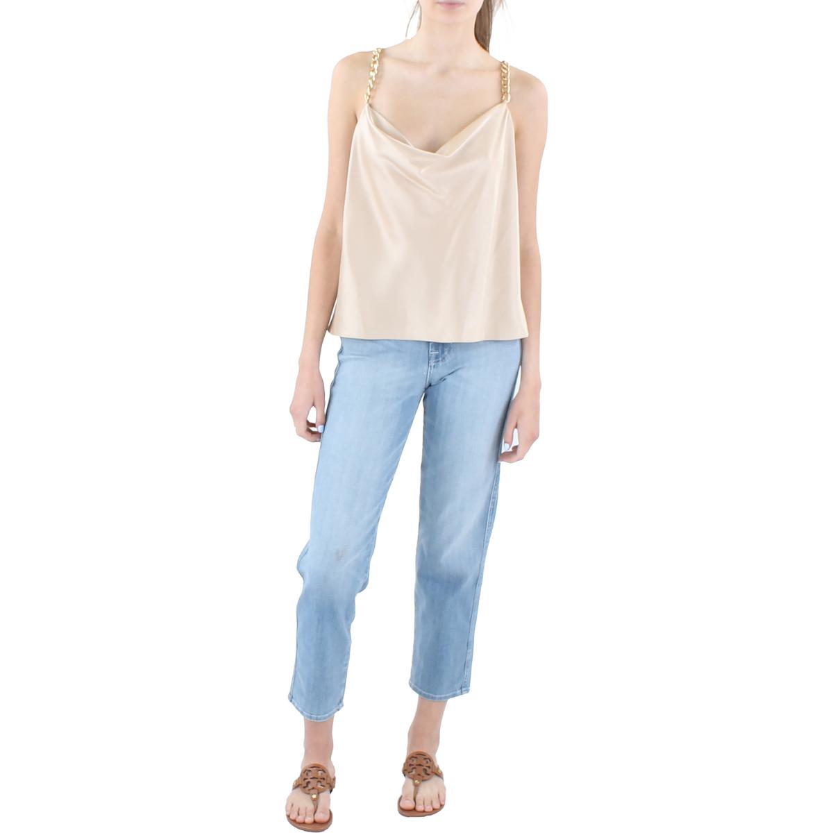Satin Chain Strap Tank Top