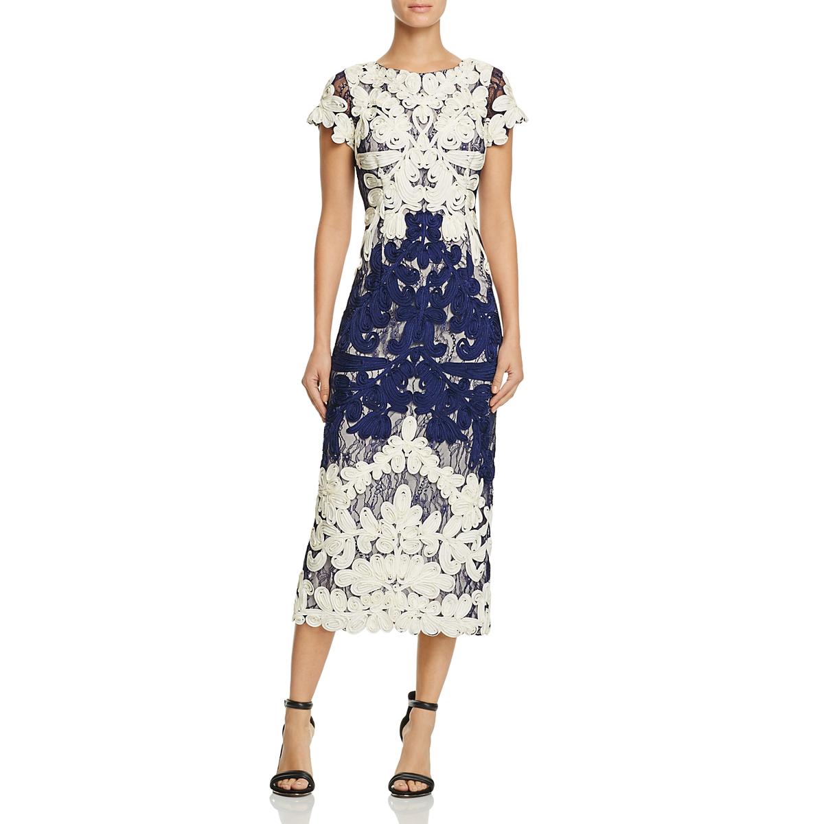 Soutache Boatneck Midi Dress