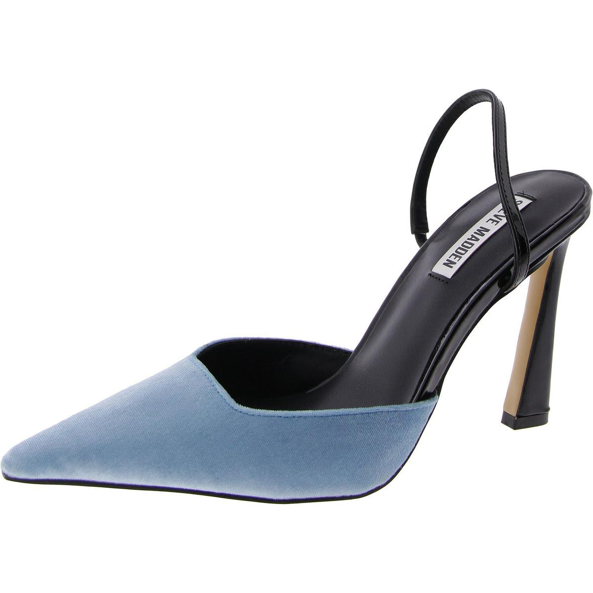Drew Velvet Patent Leather Slingback Heels