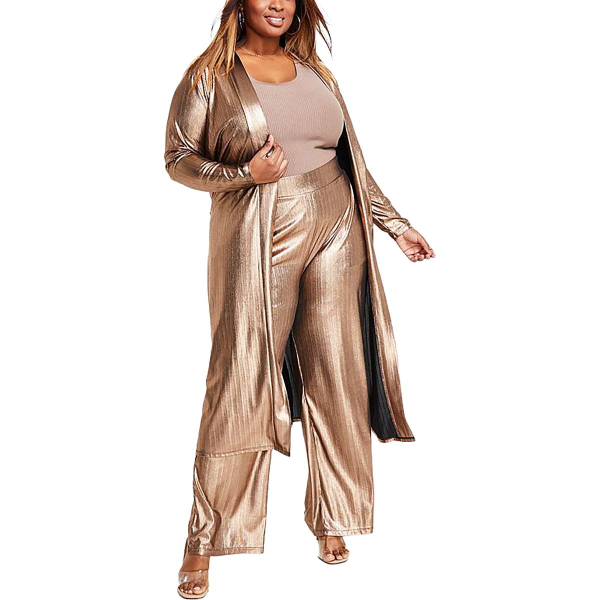 Plus Metallic Kimono