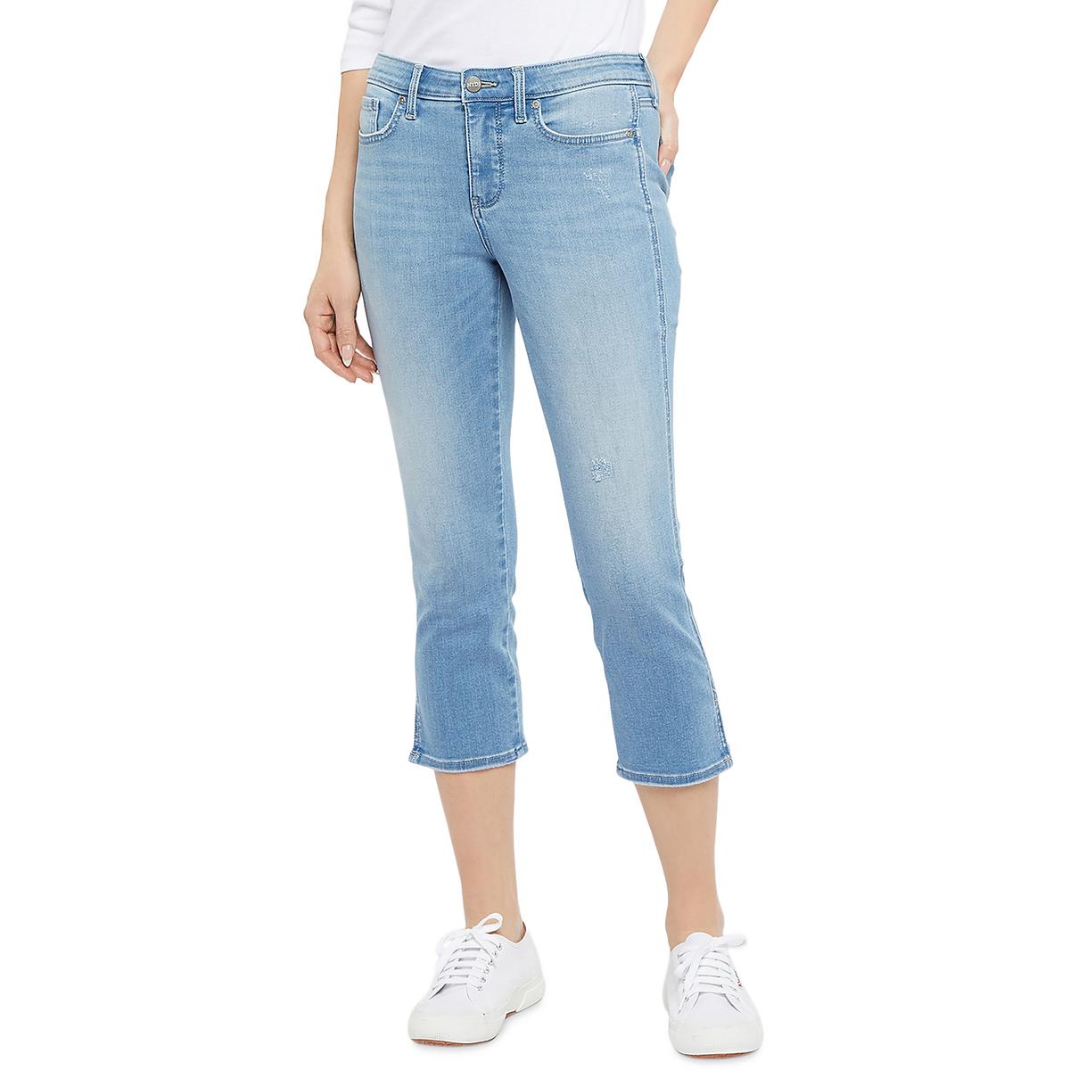 Chloe Mid Rise Split Hem Capri Jeans