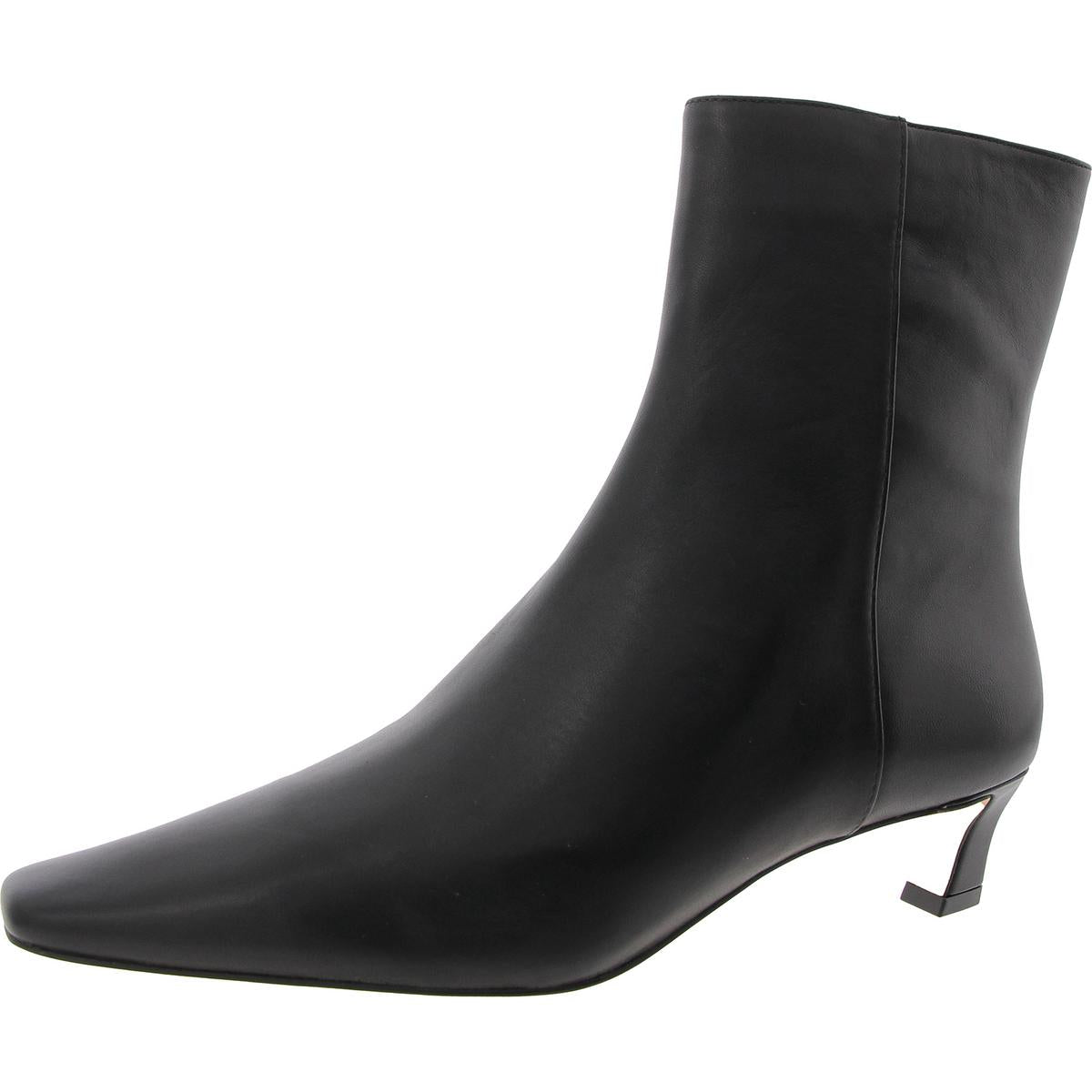 40F4CSMESL Zipper Leather Booties