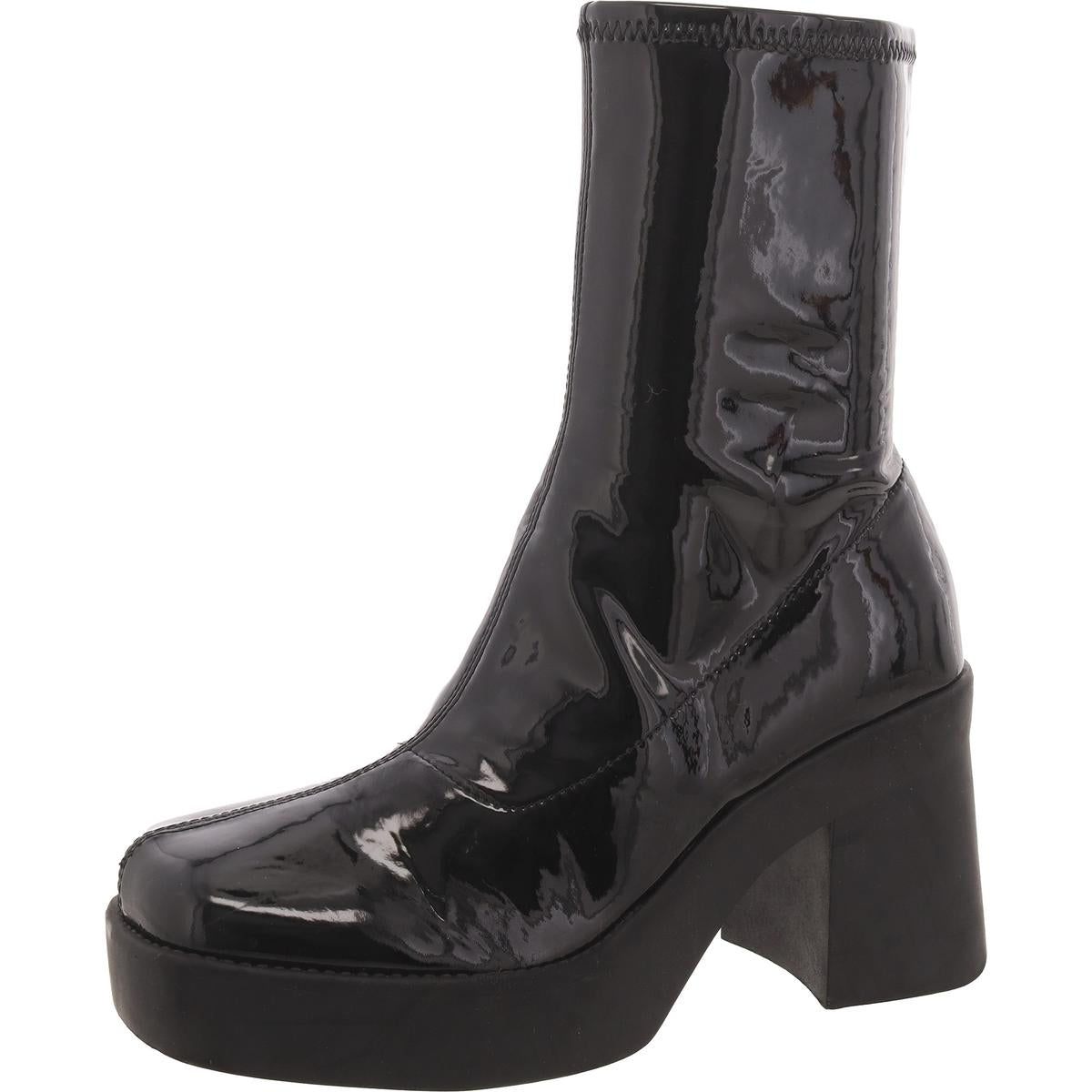 Gerri 3 Patent Solid Mid-Calf Boots