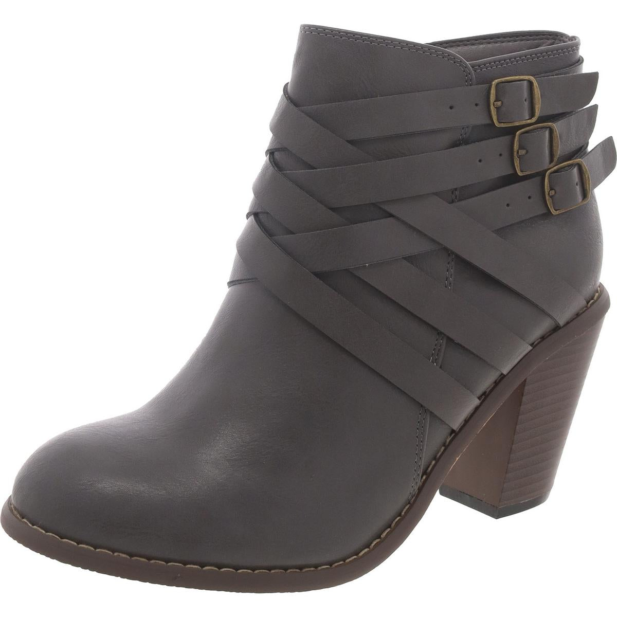 Faux Leather Padded Insole Booties